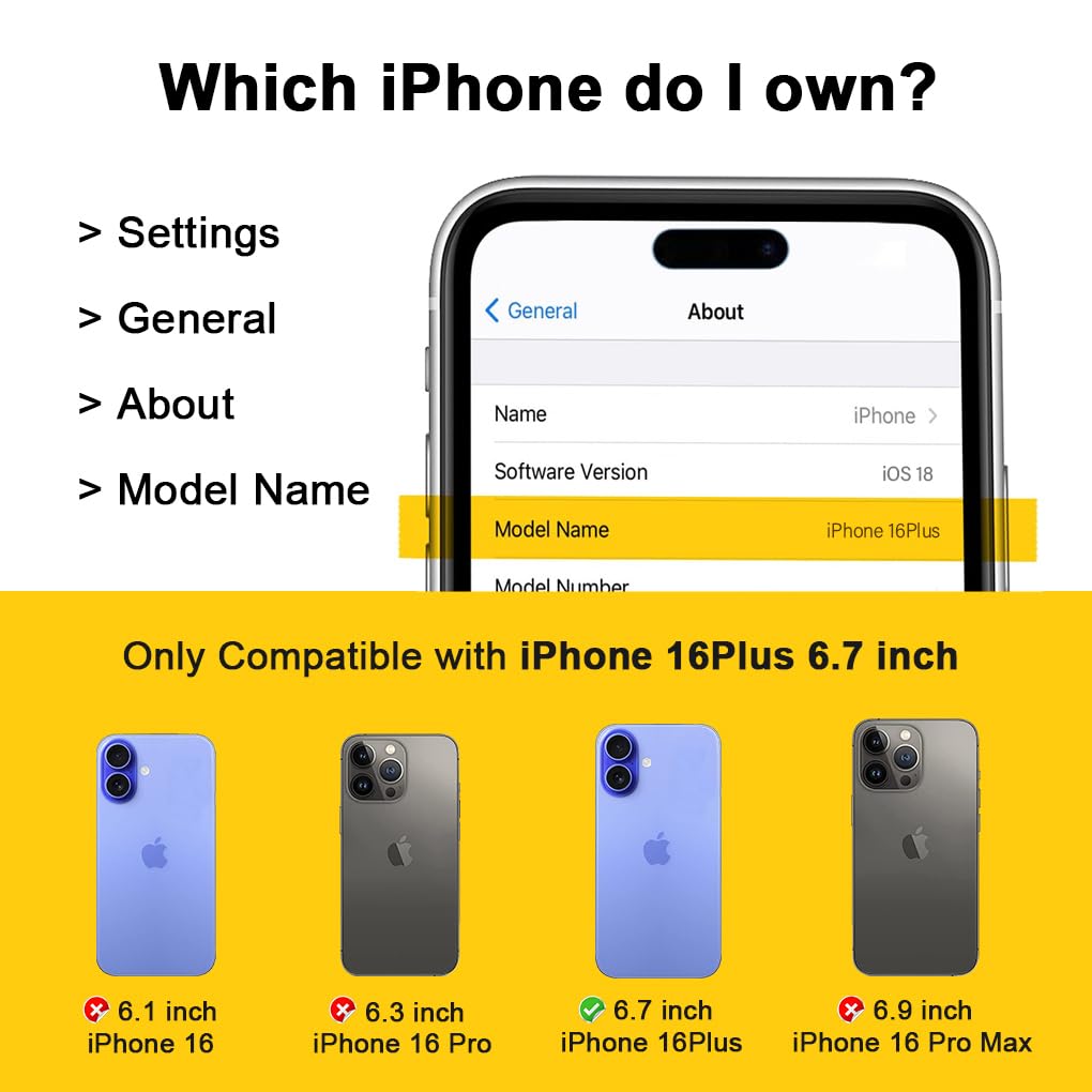 for Phone Case iPhone 16 Plus Case Black with Belt Clip Heavy Duty Holster for ShockPlusof Cases,3 Layers of Sturdy,Military Grade Defender Cover for iPhone 16 Plus Cases Black 6.7 Inch