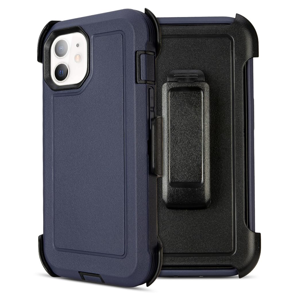 for Black iPhone 15 Case with Belt Clip, Shockproof Heavy Duty Rugged, 3 Layers of Sturdy,Anti-Drop, Military-Grade Defender Cover for iPhone 15 Case Black