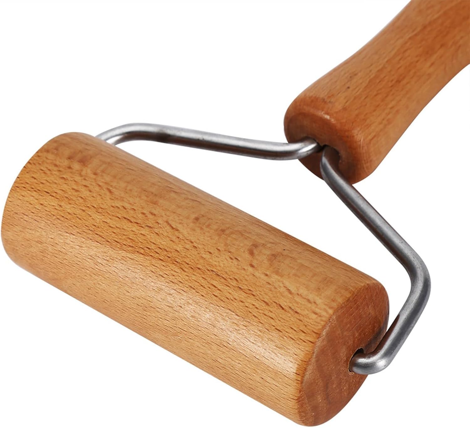 Rolling Pin, Small Rolling Pin Tortilla Roller, Wooden Dough Roller Fondant Tools for Home Kitchen Baking Cooking Pastry Tortilla Pizza Cookie(9.5cm*19cm)