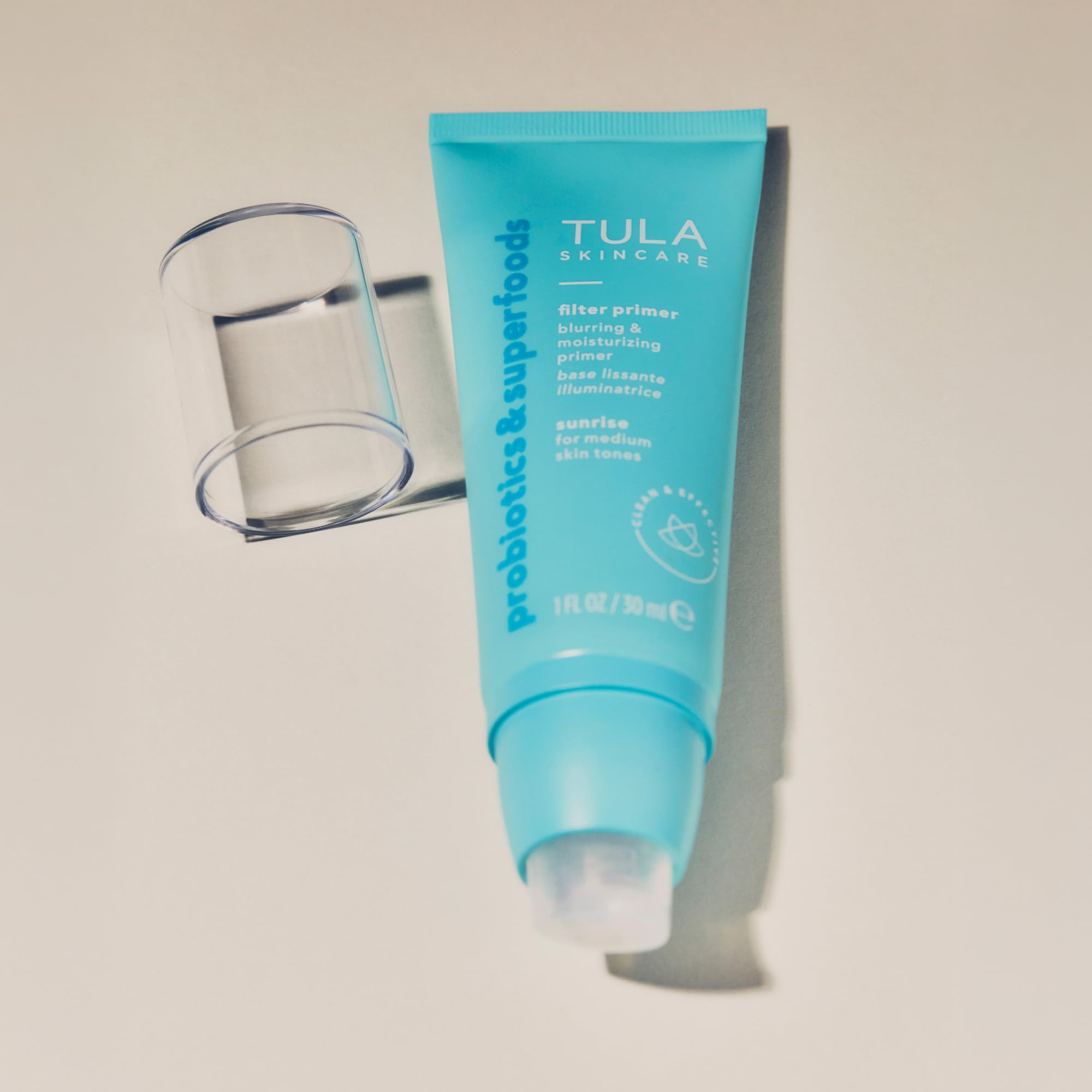 TULA Skin Care Face Filter Blurring and Moisturizing Primer - First Light, Evens the Appearance of Skin Tone & Redness, Hydrates & Improves Makeup Wear