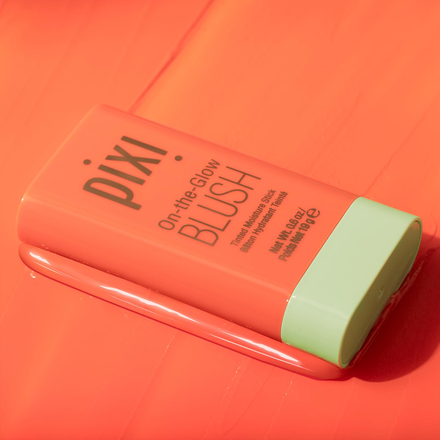 Pixi On-the-Glow Blush - Fleur, Hydrating Tinted Moisture Blush Stick with Ginseng, Aloe Vera & Fruit Extracts, For Cheeks & Lips, 19g / 0.6oz, Paraben-Free