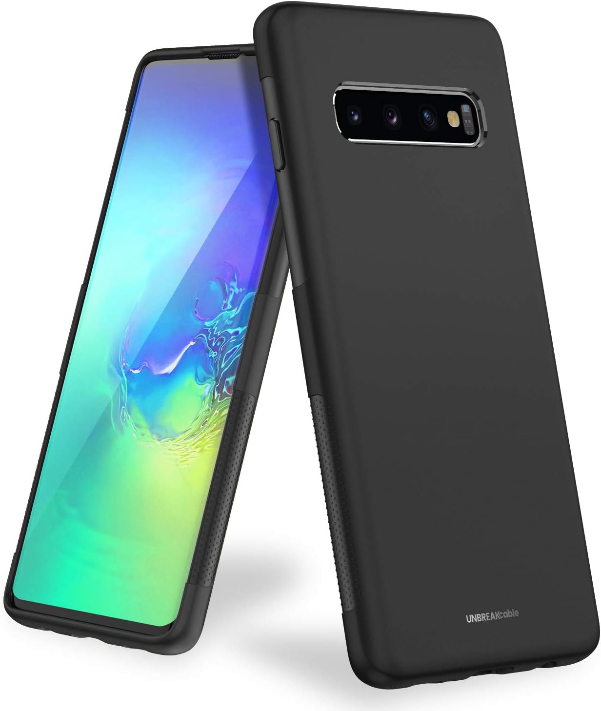 UNBREAKcable Samsung Galaxy S10 Case (6.1 Inch) - Ultra-Thin Frosted TPU Silicone Protective Case for Galaxy S10 [Shockproof & Non-Slip & Anti-Fingerprint] - Black