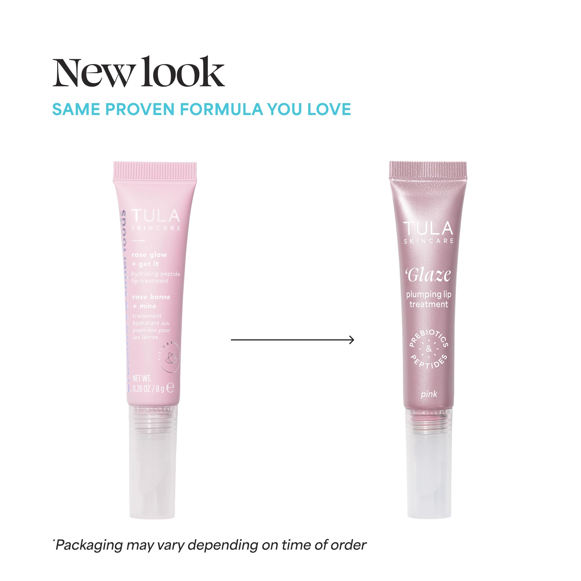 TULA Skin Care Glaze Plumping Lip Treatment - Hydrating & Glossy Lip Balm with Hyaluronic Acid & Peptides, 0.28 oz.