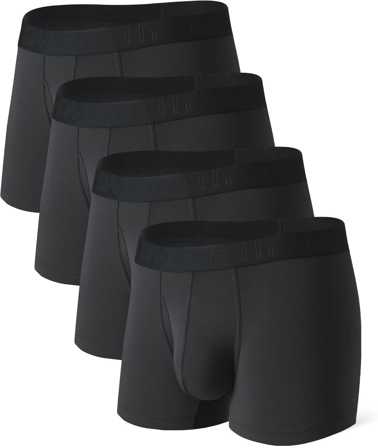 DAVID ARCHY Mens Underwear Boxer Briefs Breathable Soft Moisture-Wicking with Fly Underwear for Men Multipack