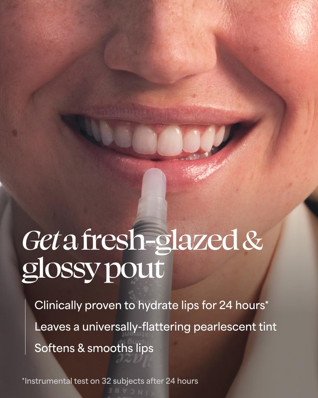 TULA Skin Care Glaze Plumping Lip Treatment - Hydrating & Glossy Lip Balm with Hyaluronic Acid & Peptides, 0.28 oz.