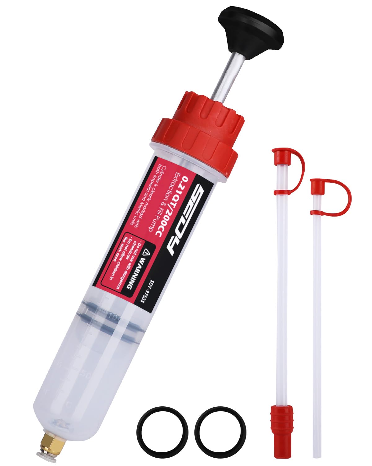 SEDY Fluid Extractor Multi-Purpose Oil Syringe with 500CC, Oil Suction Pump, Manual Extraction and Filling Pump, Automotive Oil Syringe(17.6 Oz./0.45 Qt./500 CC)