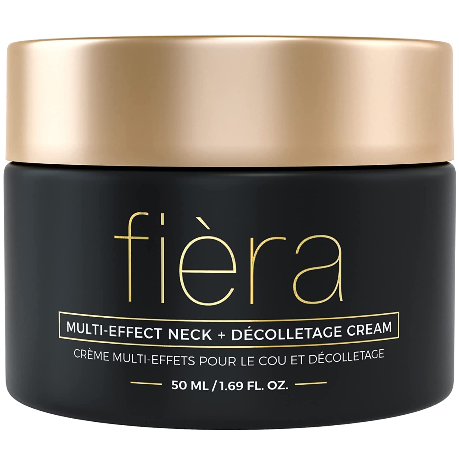 FIÈRA Neck Firming & Tightening Cream - Anti-Aging Moisturizer for Sagging Skin, Improves Neck and Jawline Definition, Reduces Wrinkles, Boosts Hydration for Mature Skin - 1.69 FL. OZ. / 50 ML