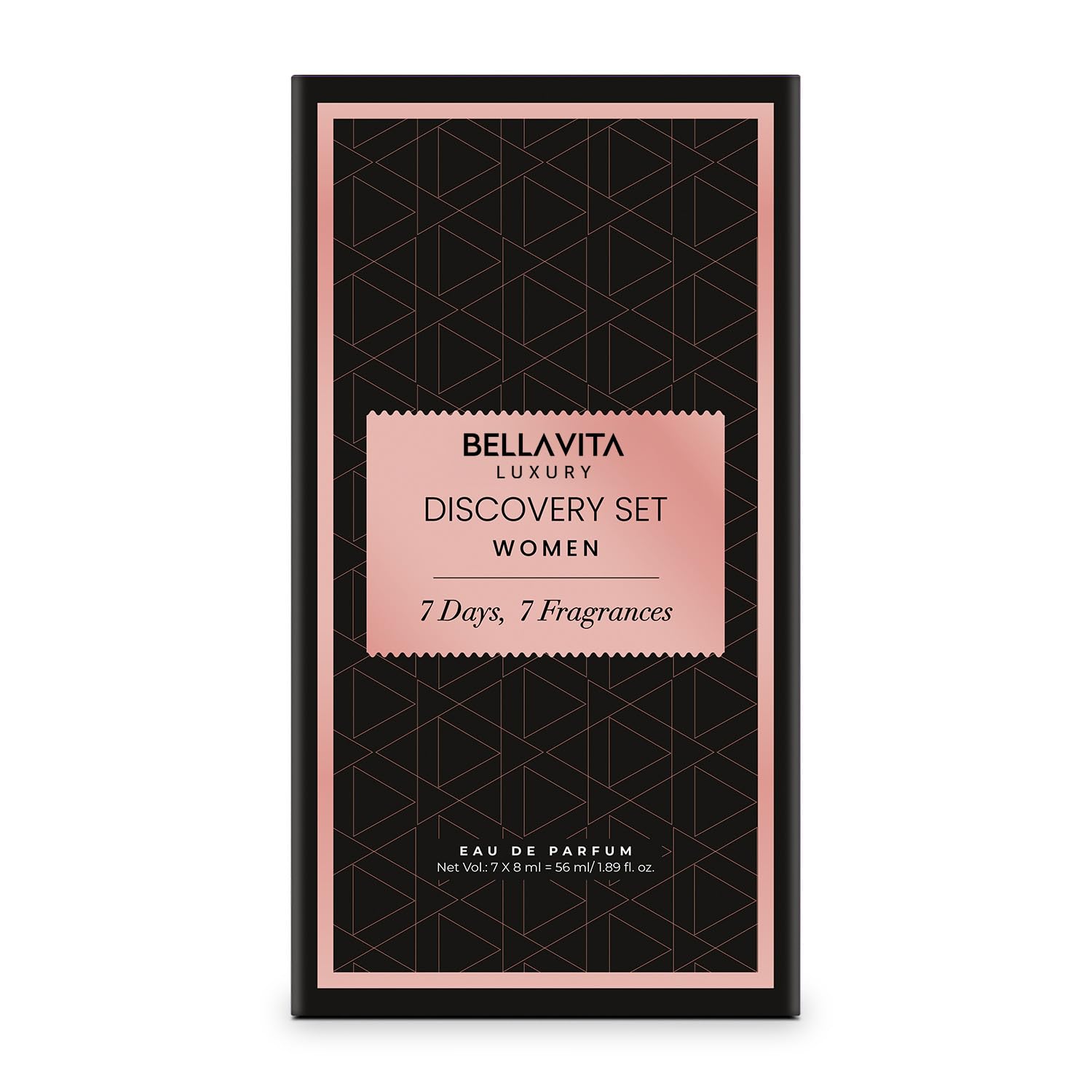 BellaVita Luxury Discovery Set Womens Perfumes (7x8ml) | Mini Perfume Gift Set for Women with Rose, OUD & Pepper Oriented | Compact Long-Lasting Floral Perfumes for Women | Cruelty Free Fragrance