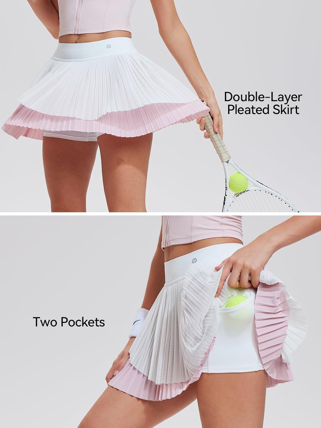 Airfree Tennis Skirt Sets for Women Outfits Lapel Collar Sleeveless Vests Patchwork Pleated Skirt Sets