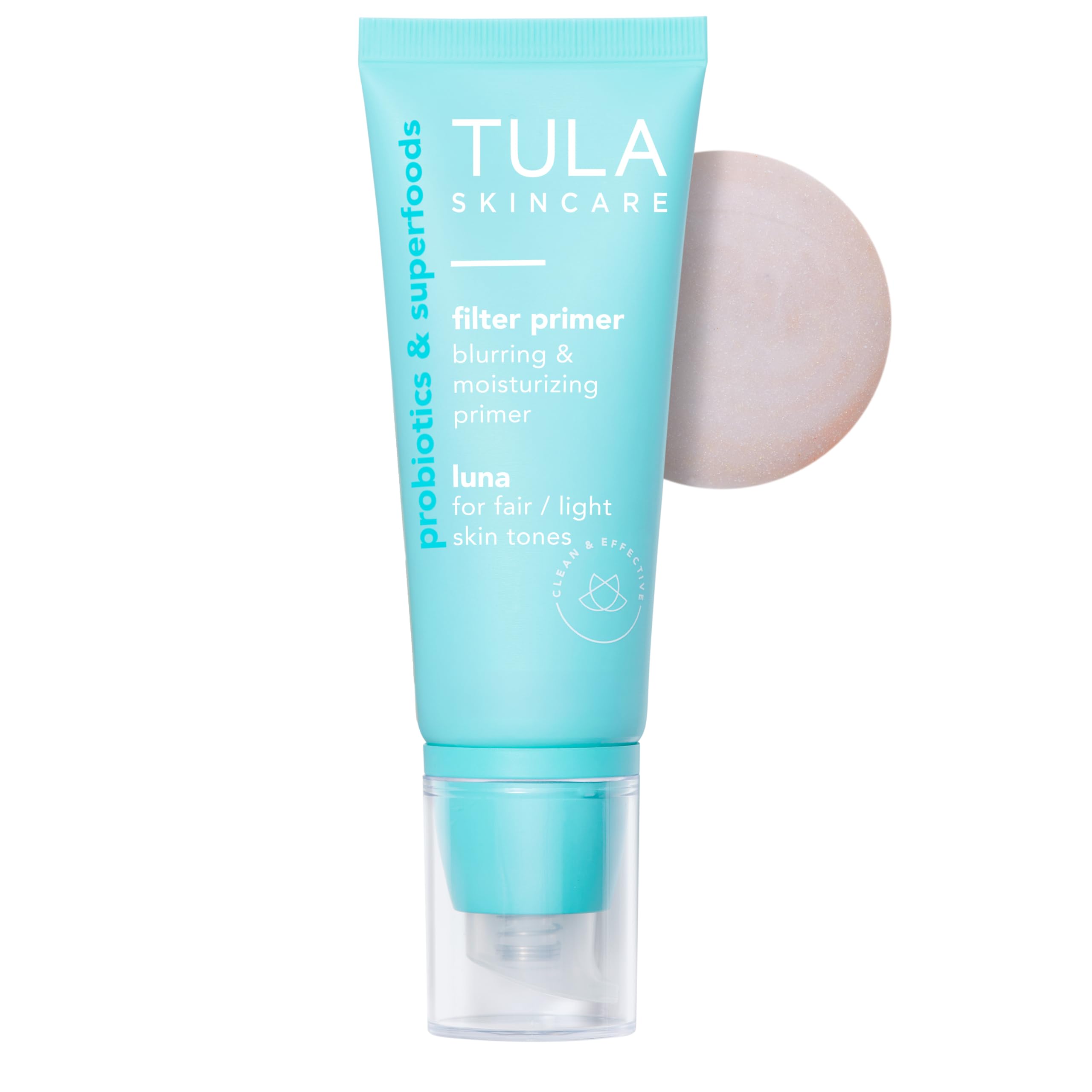 TULA Skin Care Face Filter Blurring and Moisturizing Primer - Evens the Appearance of Skin Tone & Redness, Hydrates & Improves Makeup Wear