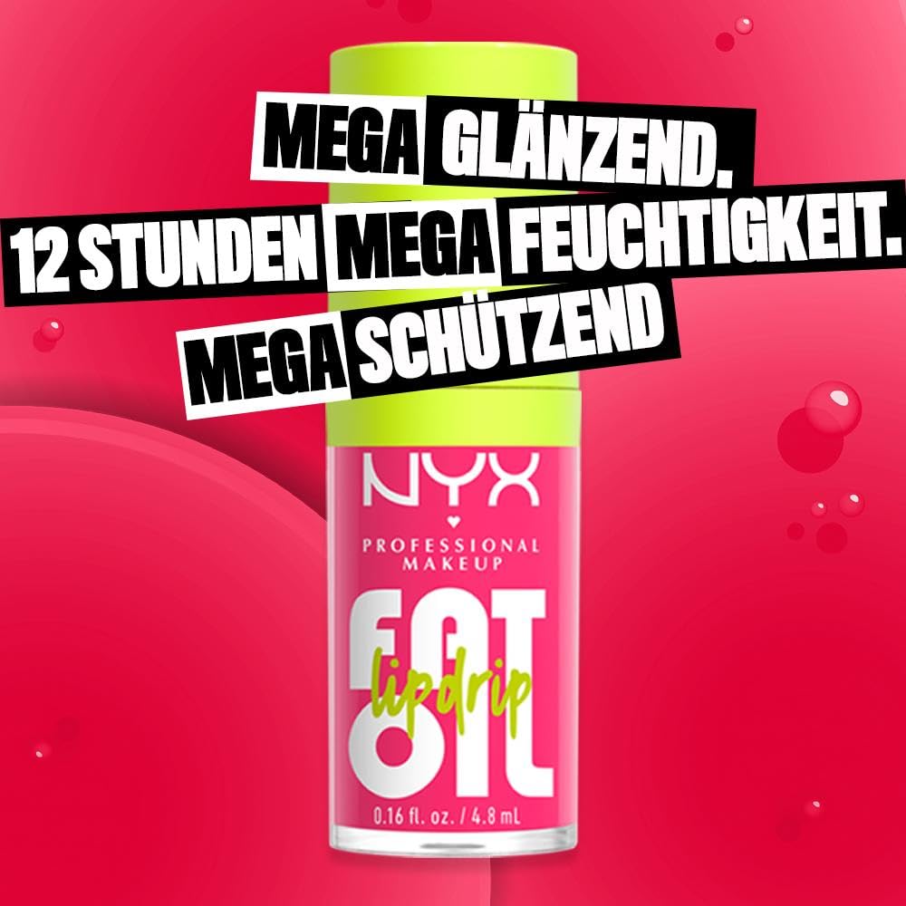 NYX PROFESSIONAL MAKEUP Fat Oil Lip Drip, Moisturizing Lip Oil Gloss, Vegan Tinted Formula, Up to 12 HR Hydration - Missed Call (Sheer Pink)