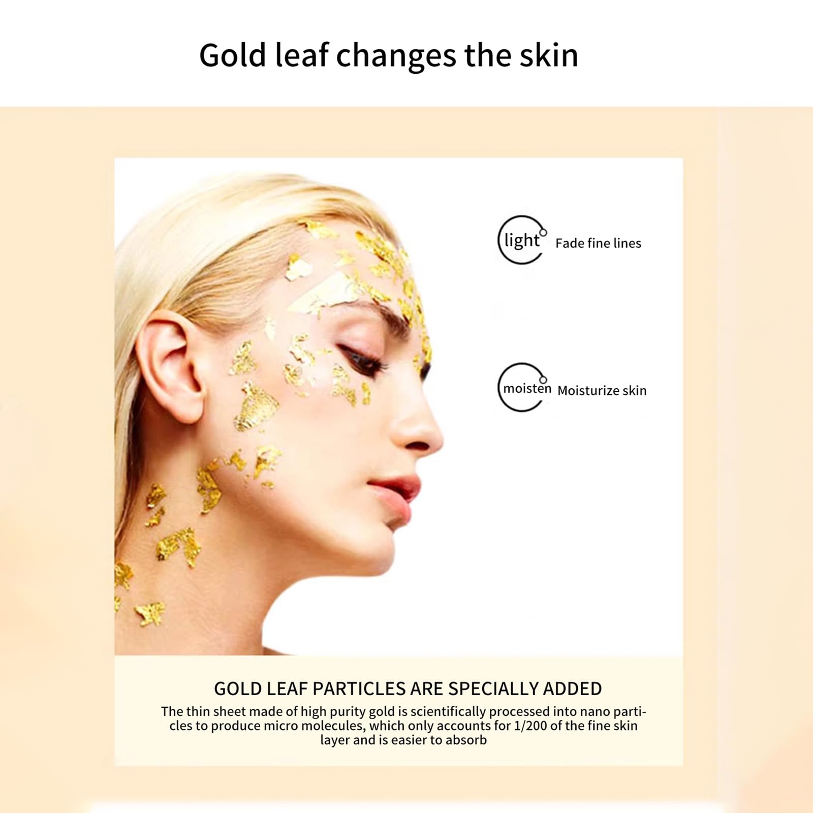 BLUE LOVE 24K Gold Foil Hyaluronic Acid Serum for Women & Man - Anti-Aging Essence for Deep Moisturization and Dark Spot Reduction - Radiant Skin Care Solution, 3.38 fl oz