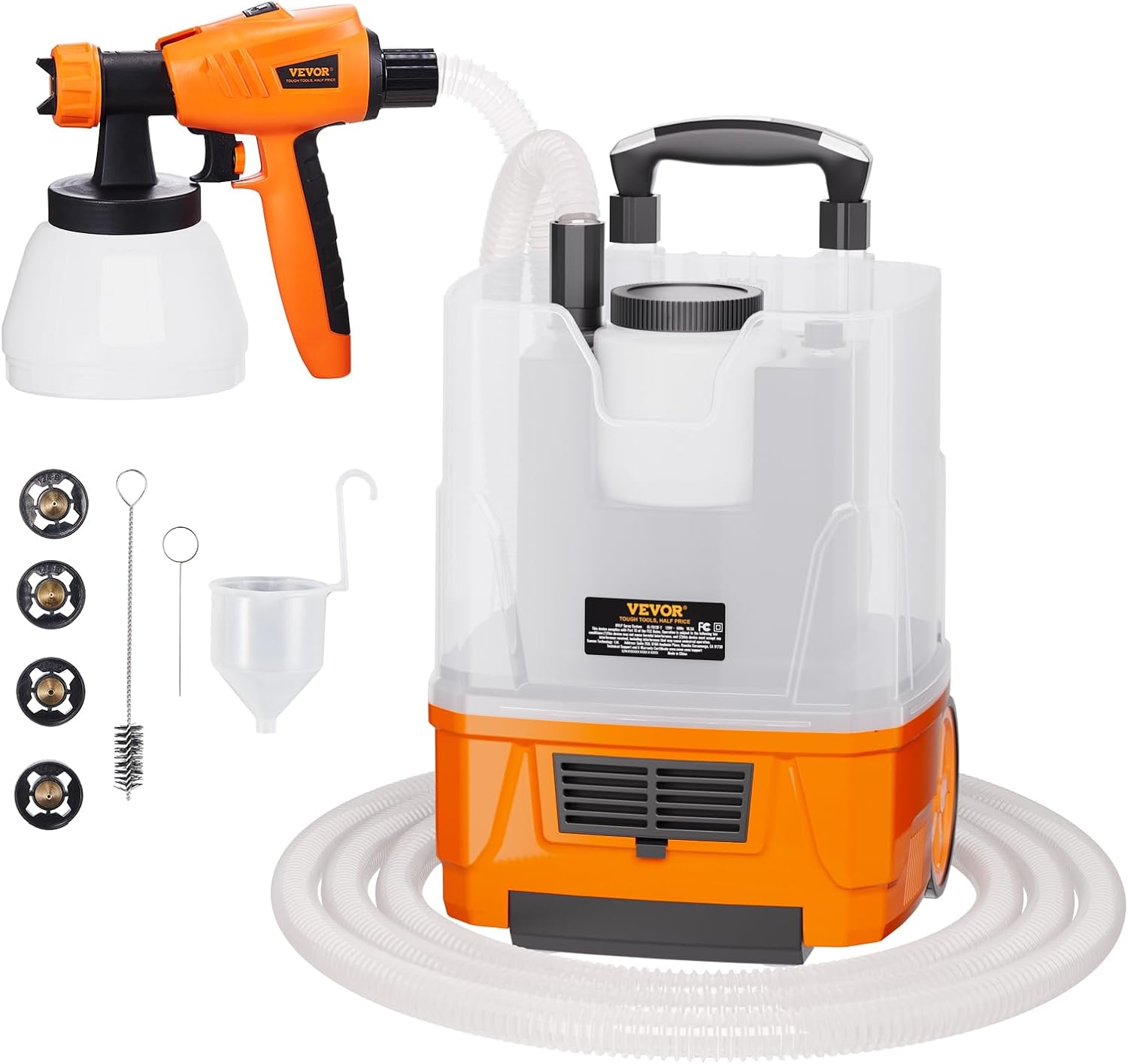 VEVOR 750W Stand Airless Paint Sprayer, 3000PSI High Efficiency Electric Airless Sprayer, Fine and Even Painting Effect, Handheld Paint Sprayers for Home Interior and Exterior Furniture and Fences