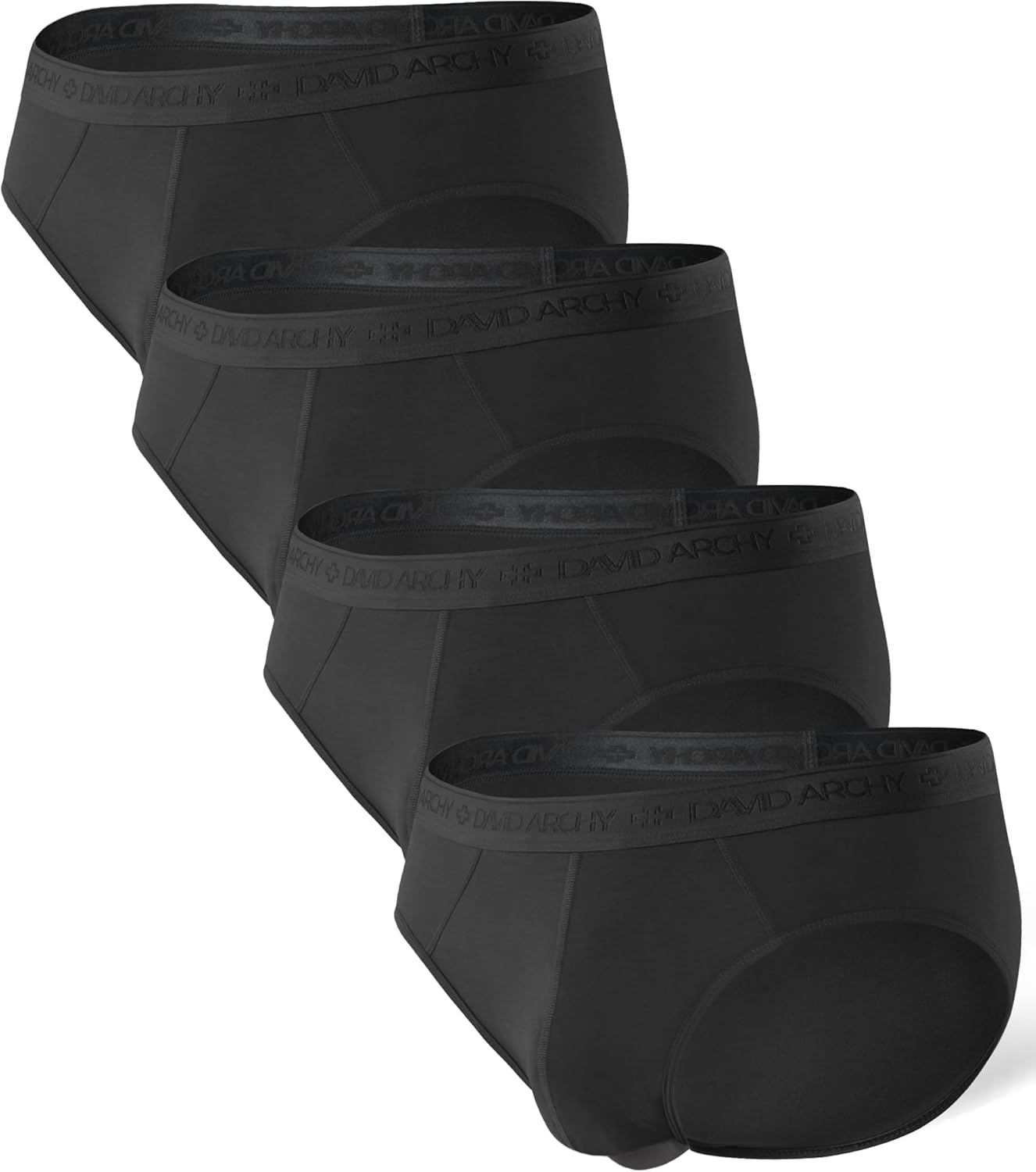 DAVID ARCHY Men's Underwear Ultra Soft Modal Dual Pouch Briefs Support Comfortable lightweight Briefs for Men 4 or 7 Pack