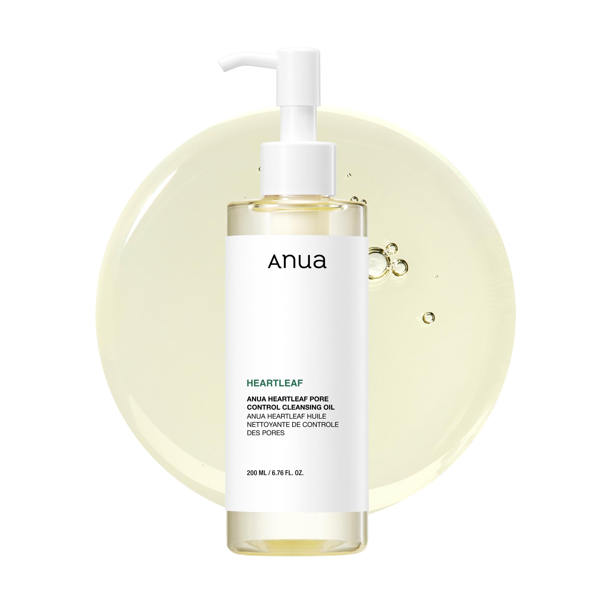 Anua Heartleaf Pore Control Cleansing Oil, Oil Cleanser for Face, Makeup Blackhead Remover, Korean Skin Care 6.76 fl oz(200ml) (original)