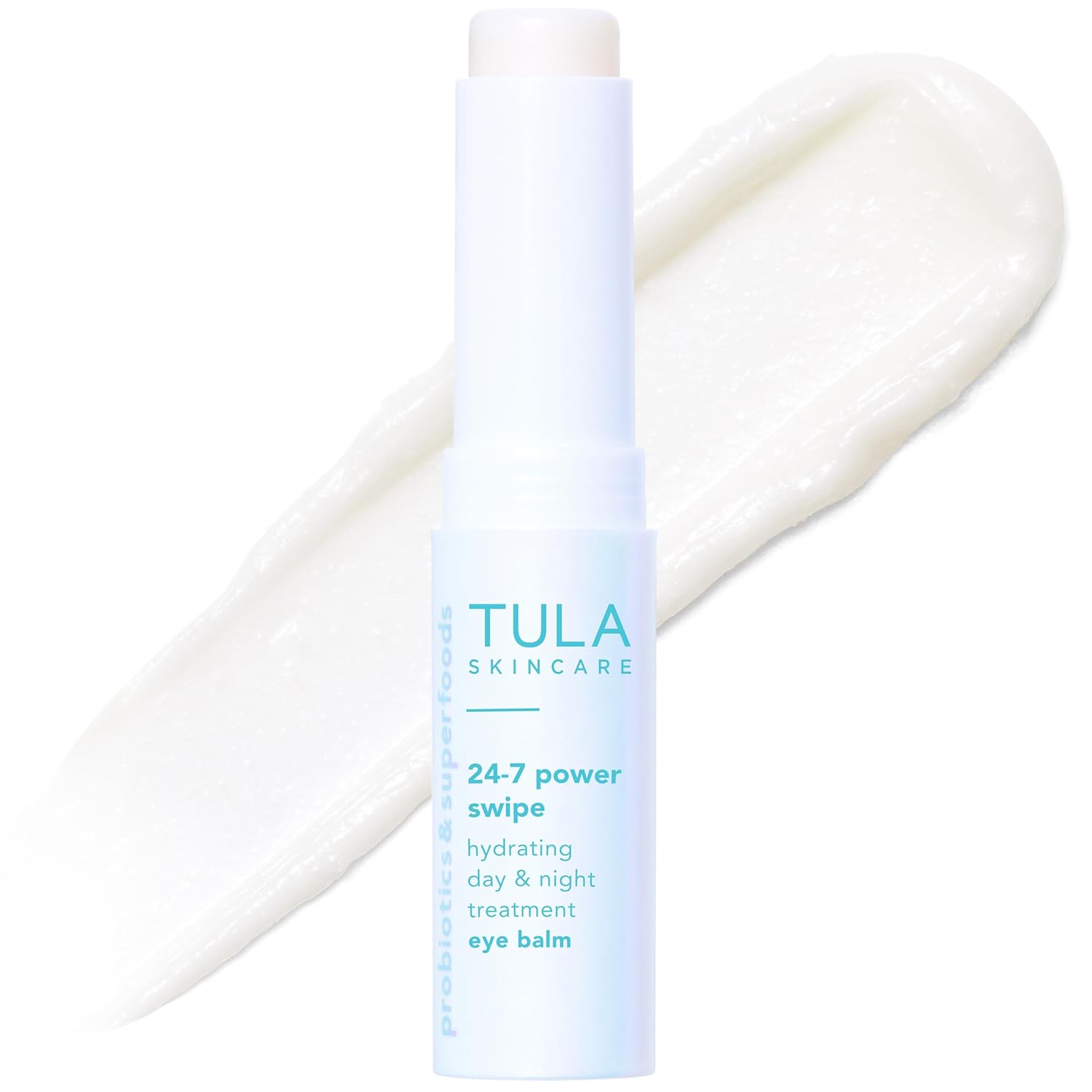 TULA 24-7 Power Swipe Hydrating Eye Balm | Dark Circle Treatment, Instant Brightening, Portable | 0.23oz