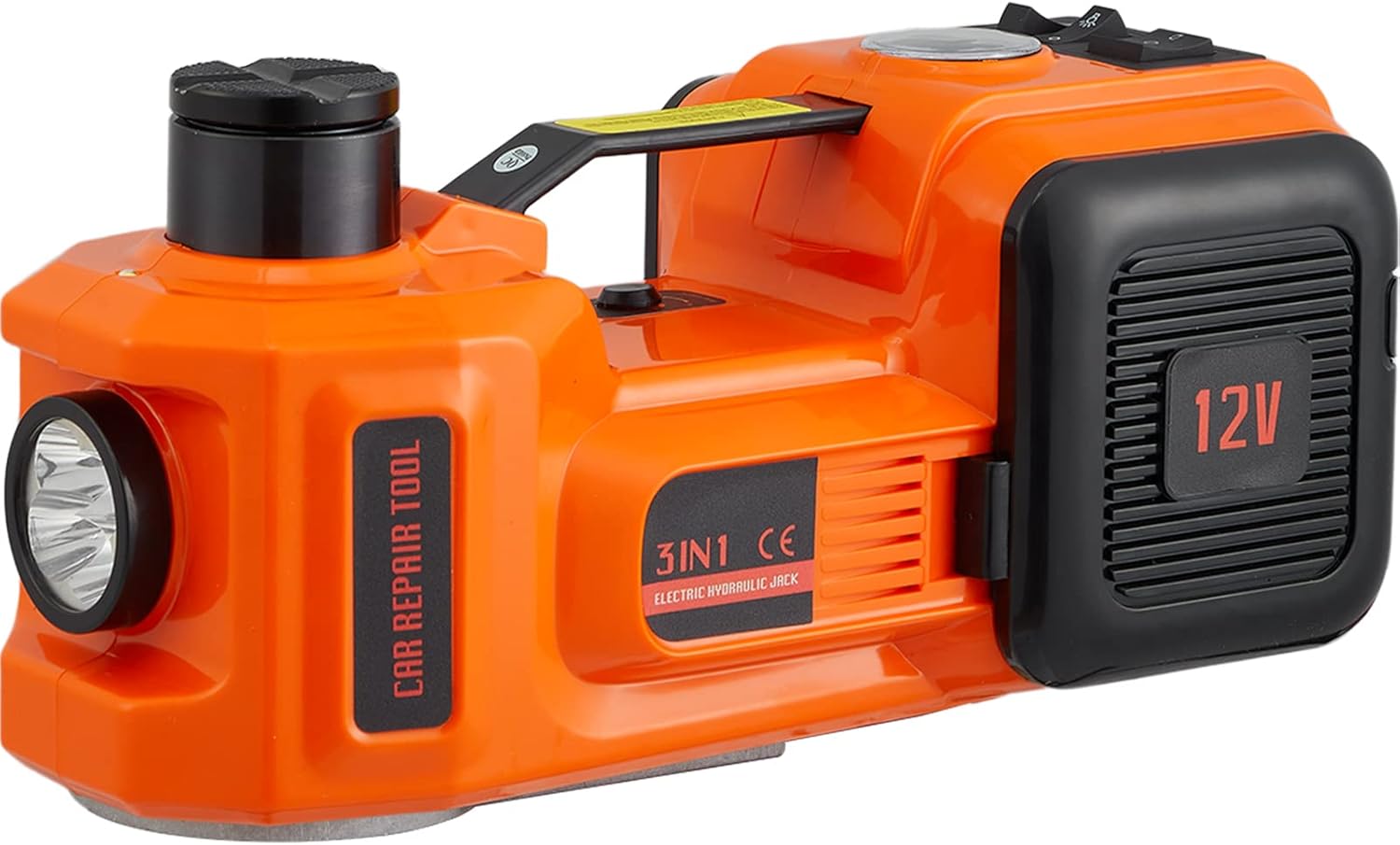 VEVOR Electric Car Jack, 5 Ton/11023 LBS Hydraulic Jack Lift with Electric Impact Wrench, Built-in Inflatable Pump, and LED Light for SUV MPV Sedan Truck Change Tires Garage Repair