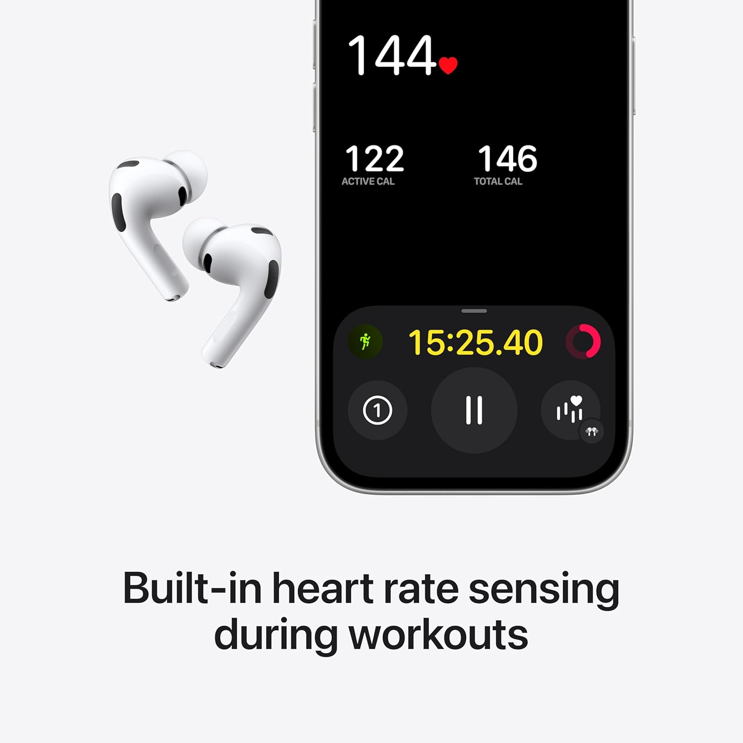 Apple AirPods Pro (3rd Generation) with MagSafe Charging Case (USB‑C) – Active Noise Cancellation, Adaptive Audio, Heart Rate Sensing, Personalized Spatial Audio