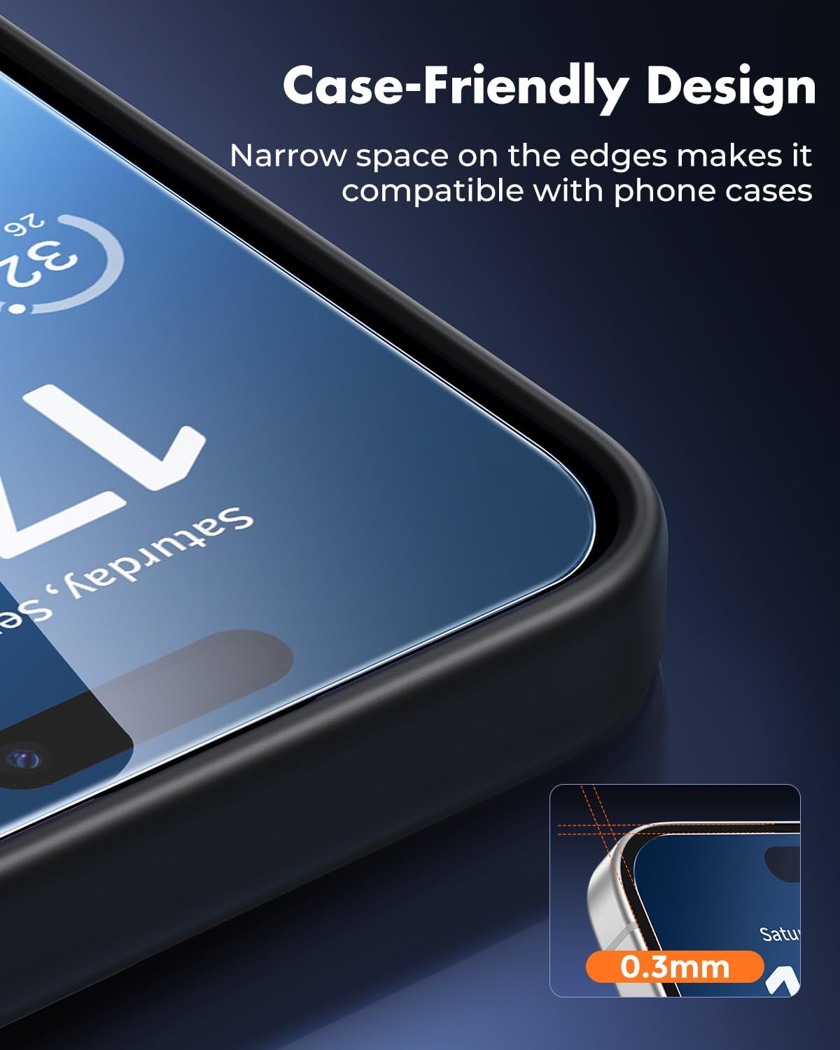 UNBREAKcable 4-Pack Screen Protector for iPhone 17, Double Shatterproof Tempered Glass [Easy Installation Frame] [9H Hardness] [99.99% HD Clear] [Case Friendly] for iPhone 6.3 inch