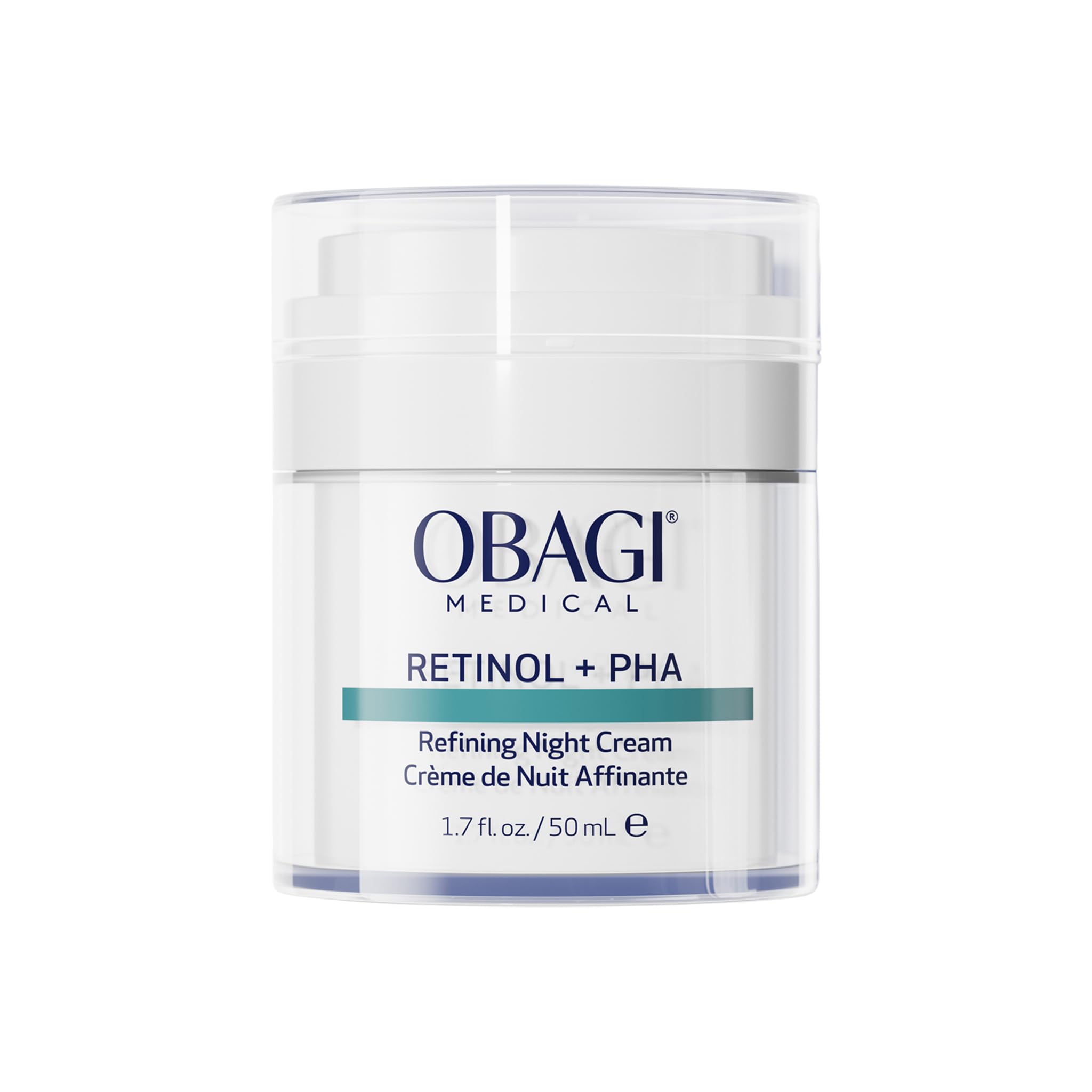 Obagi Medical Retinol + PHA Refining Night Cream - Clinically Proven, Dual-Action, Overnight Anti-Aging Face Cream for Smoother, Renewed Skin & a More Even-Looking Complexion - 1.7 Oz