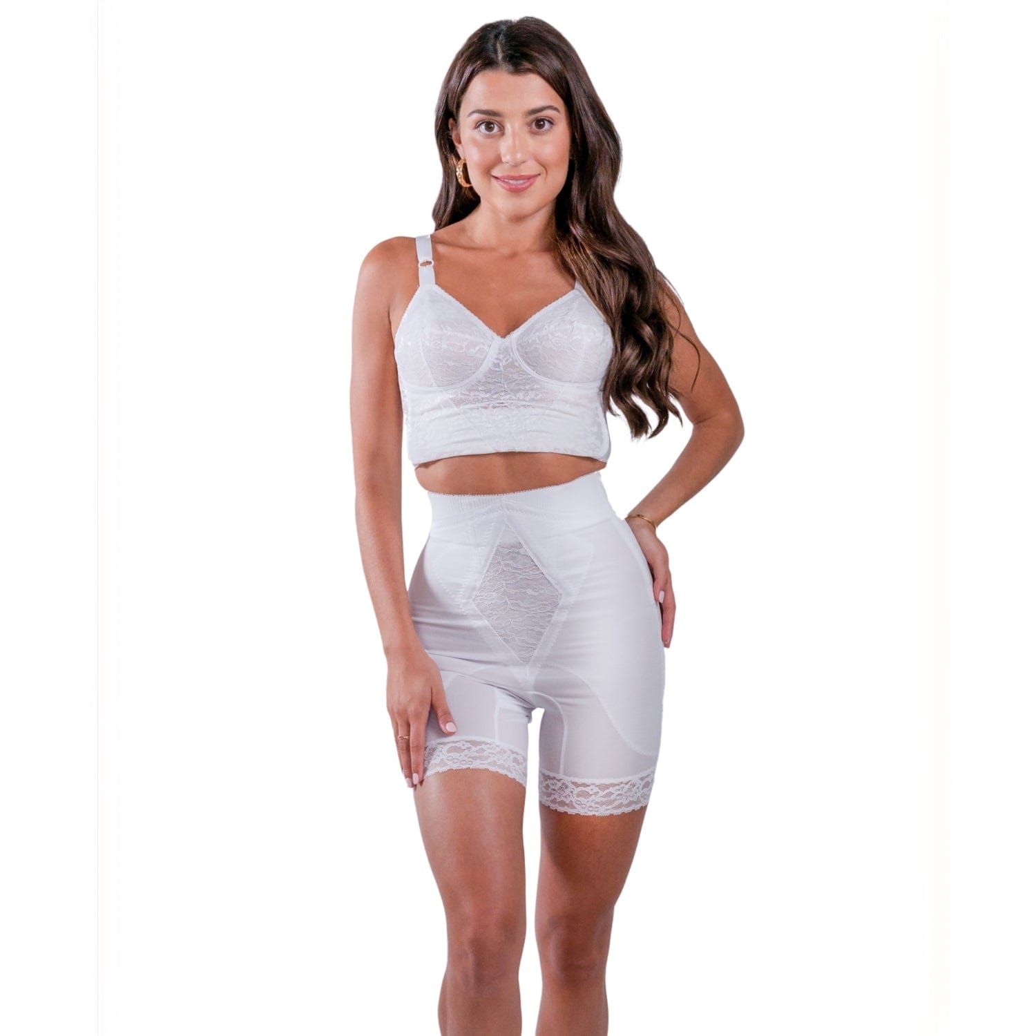 Style 6206 | High Waist Medium Control Thigh Slimmer | Memory Compression Fabric