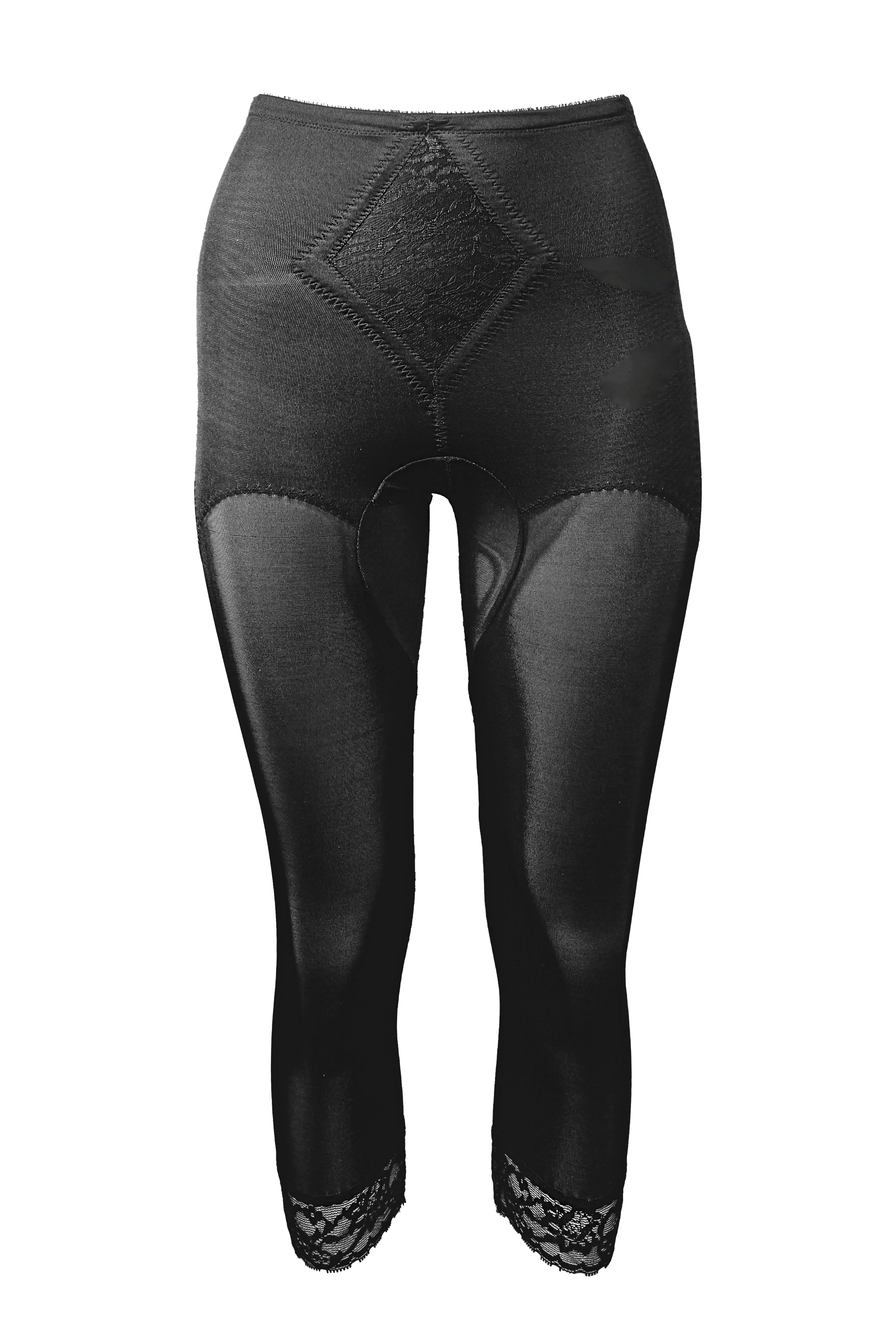 Style 6265 | Waistline Capri Pant Liner with Tummy Control Panel| Memory Compression Fabric | Medium Support