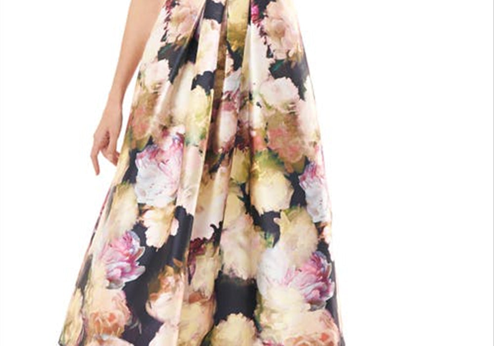 Kay Unger Perry Size 4 Floral Midi Dress in Marigold by Steals