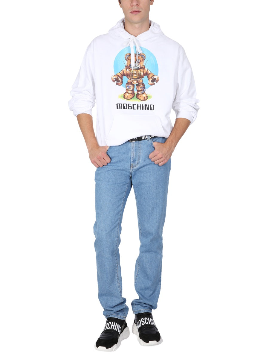 Moschino Men Teddy Print Sweatshirt