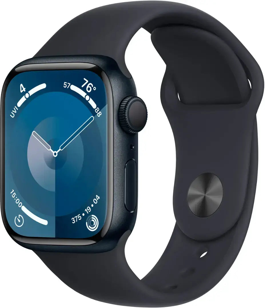 Apple Watch Series 9 GPS 41mm Midnight Aluminum Case with Midnight Sport Band - M/L by Apple