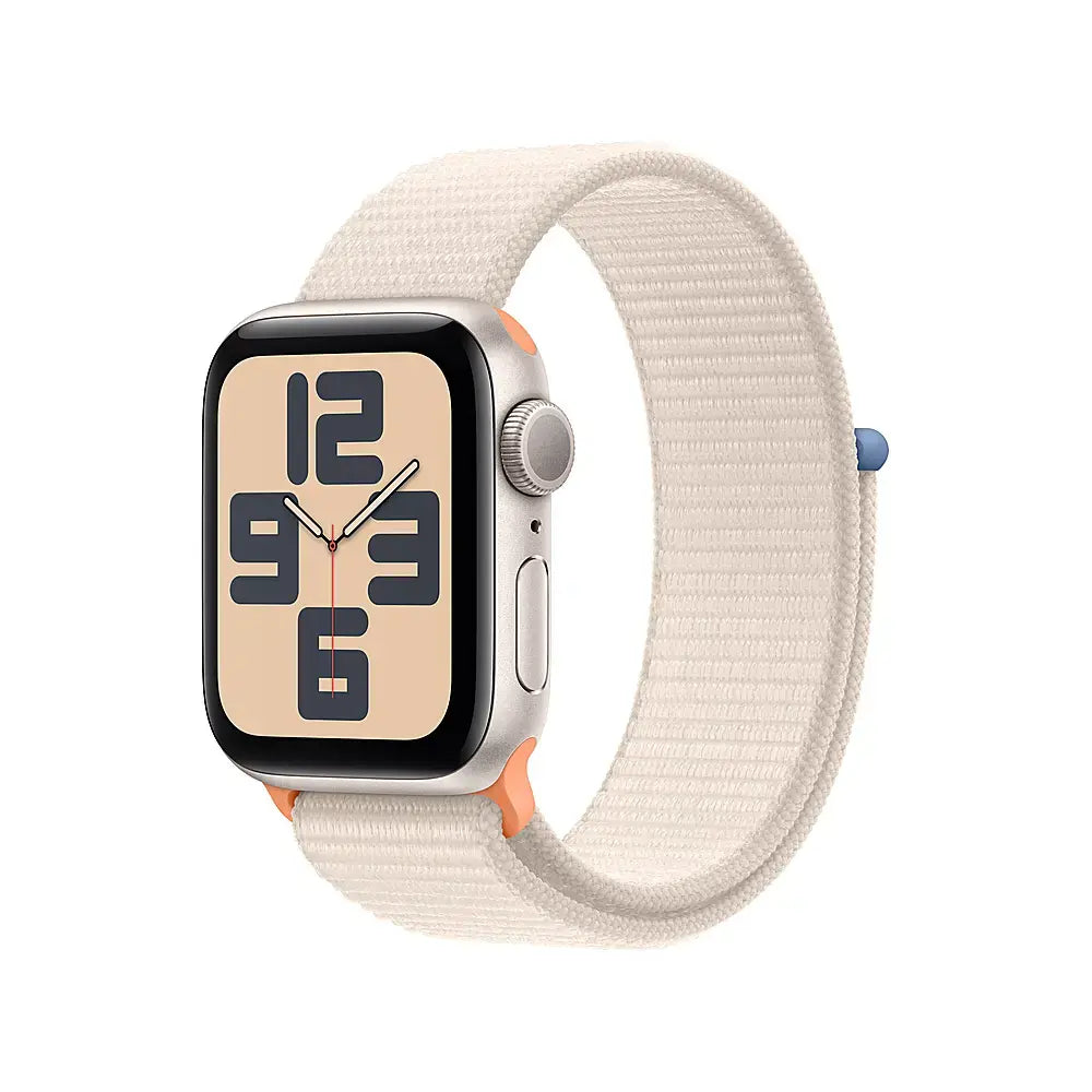 Apple Watch SE GPS 40mm Starlight Aluminum Case with Starlight Sport Loop by Apple