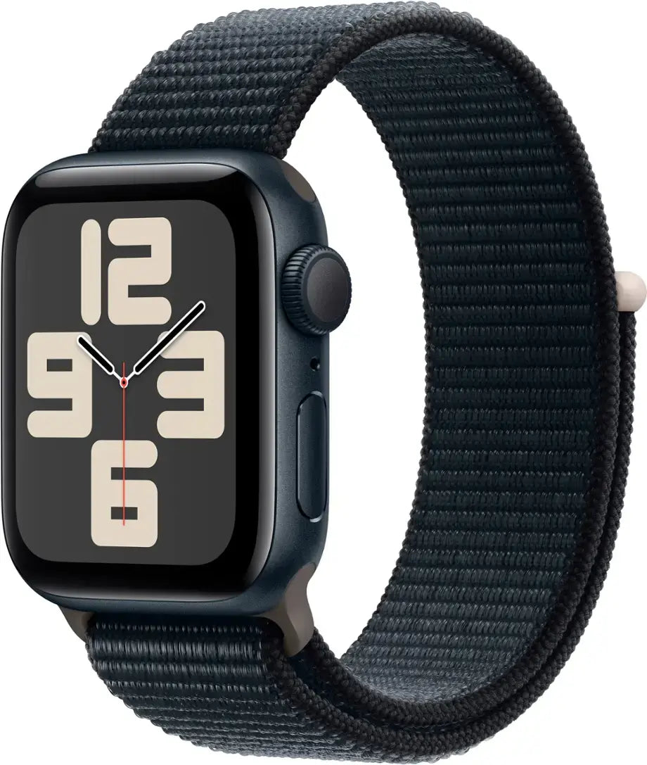 Apple Watch SE GPS 40mm Midnight Aluminum Case with Midnight Sport Loop by Apple