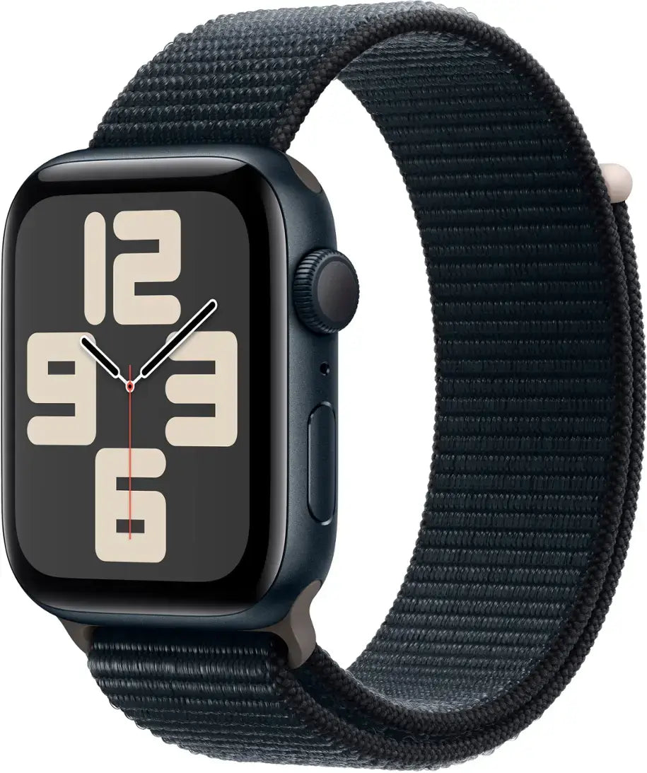 Apple Watch SE GPS 44mm Midnight Aluminum Case with Midnight Sport Loop by Apple