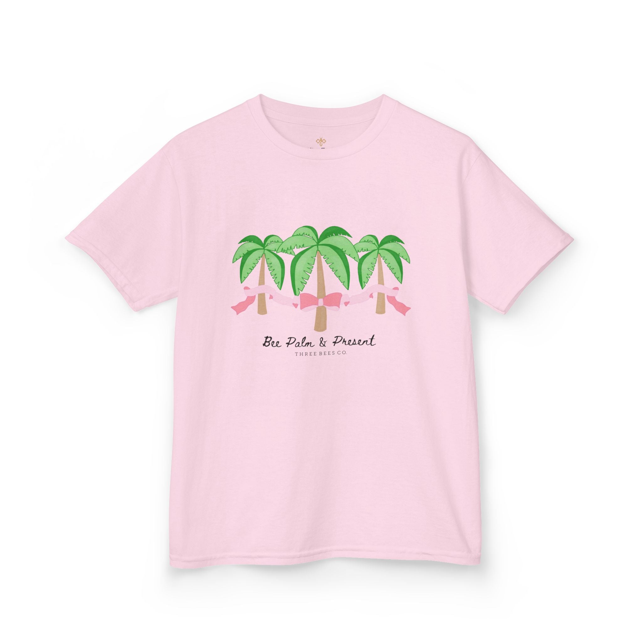 Bee Palm and Present Girls Short Sleeve Youth Hive Tee