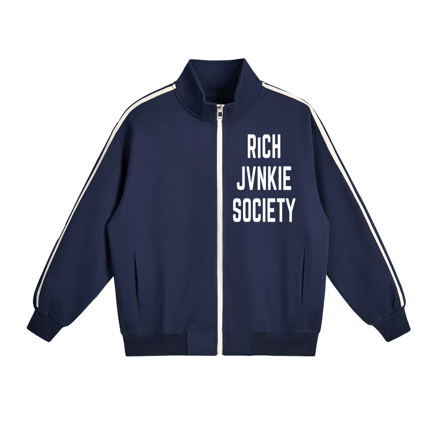RICHJVNKIE SOCIETY Side-Stripe Stand Collar  Jacket