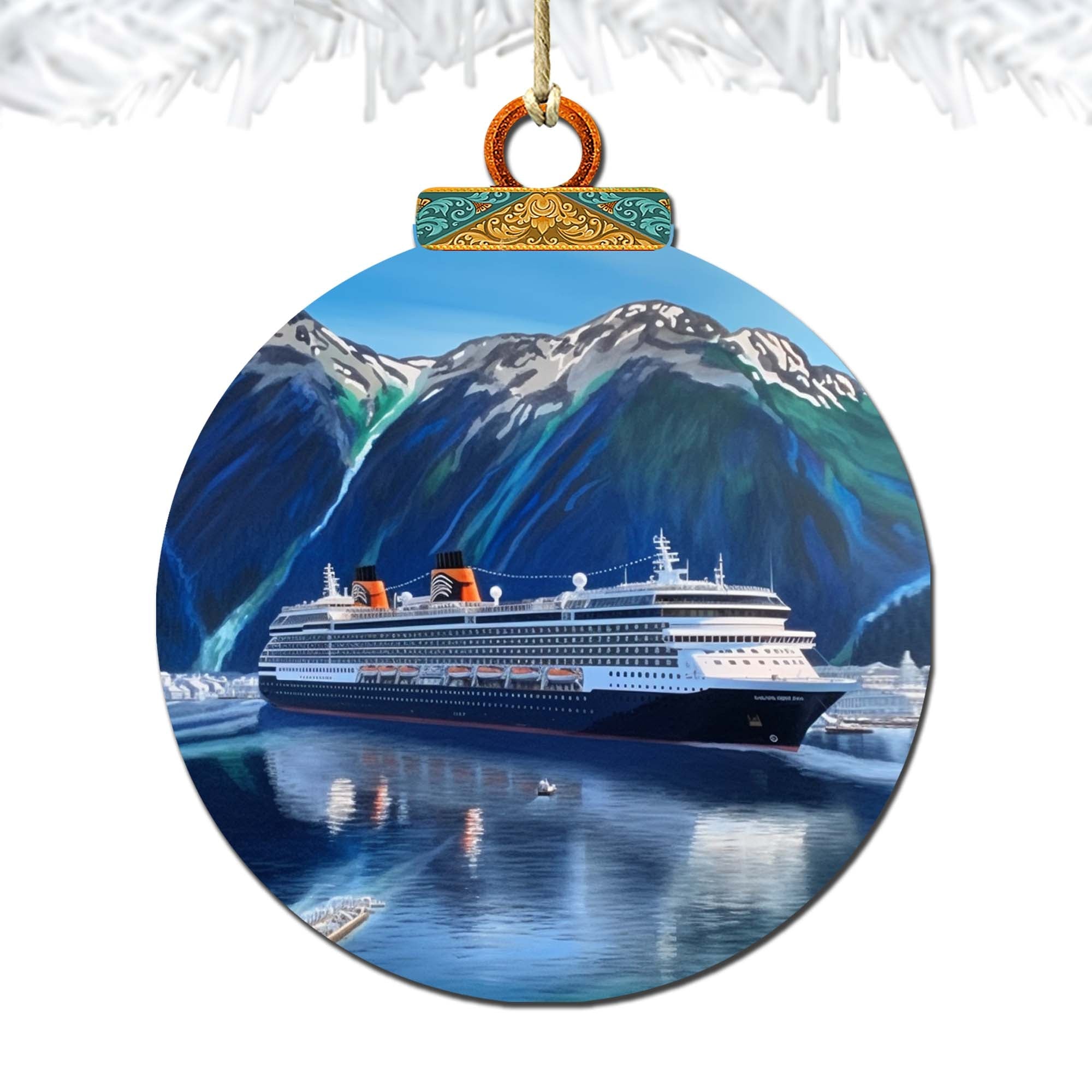 Alaskan Summit Cruise Wooden Ornaments by G.Debrekht - Wildlife Holiday Decor - 870067