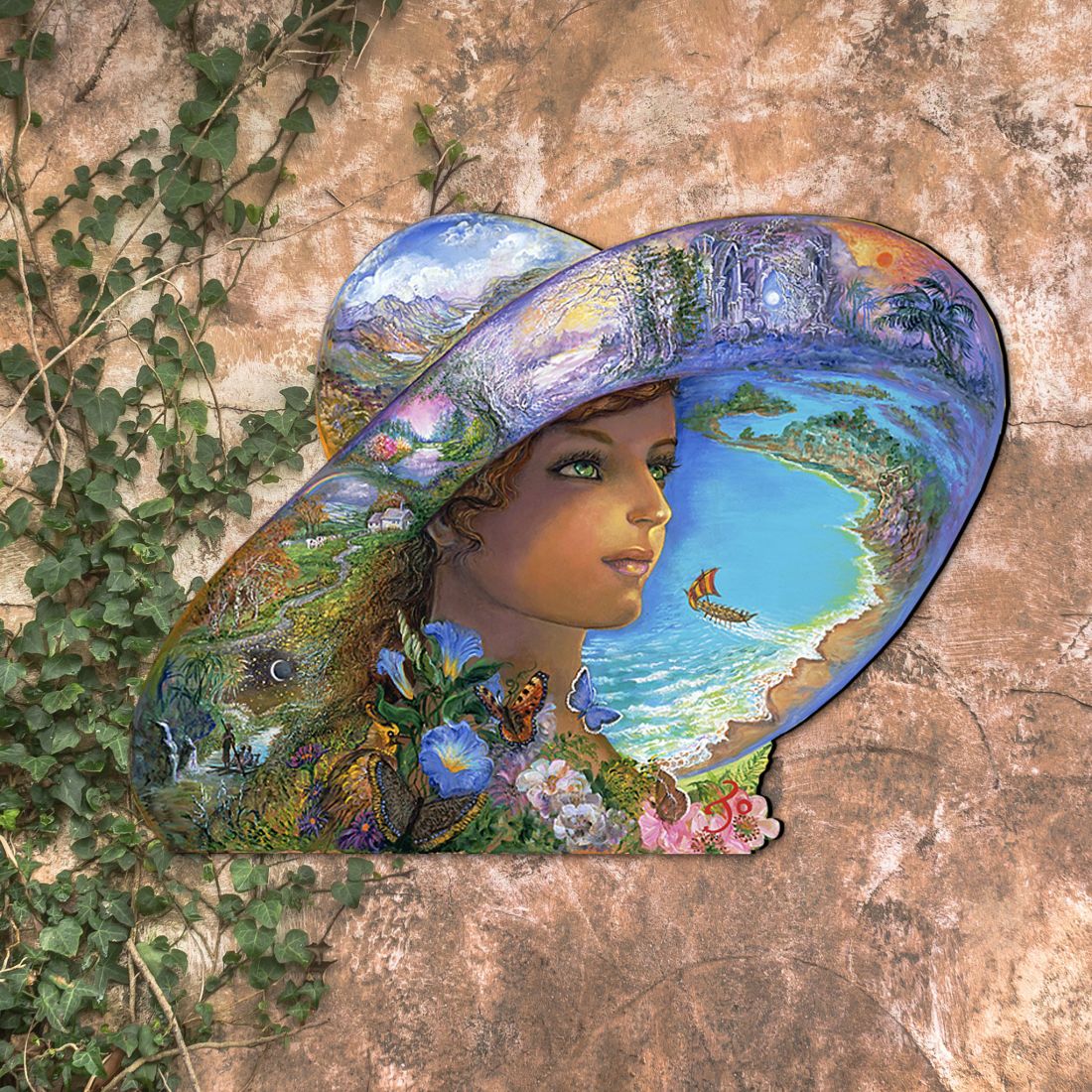 Hat of Timeless Places Coastal Outdoor Decor by Josephine Wall - Coastal Sea-Life Decor - 845616F-JW
