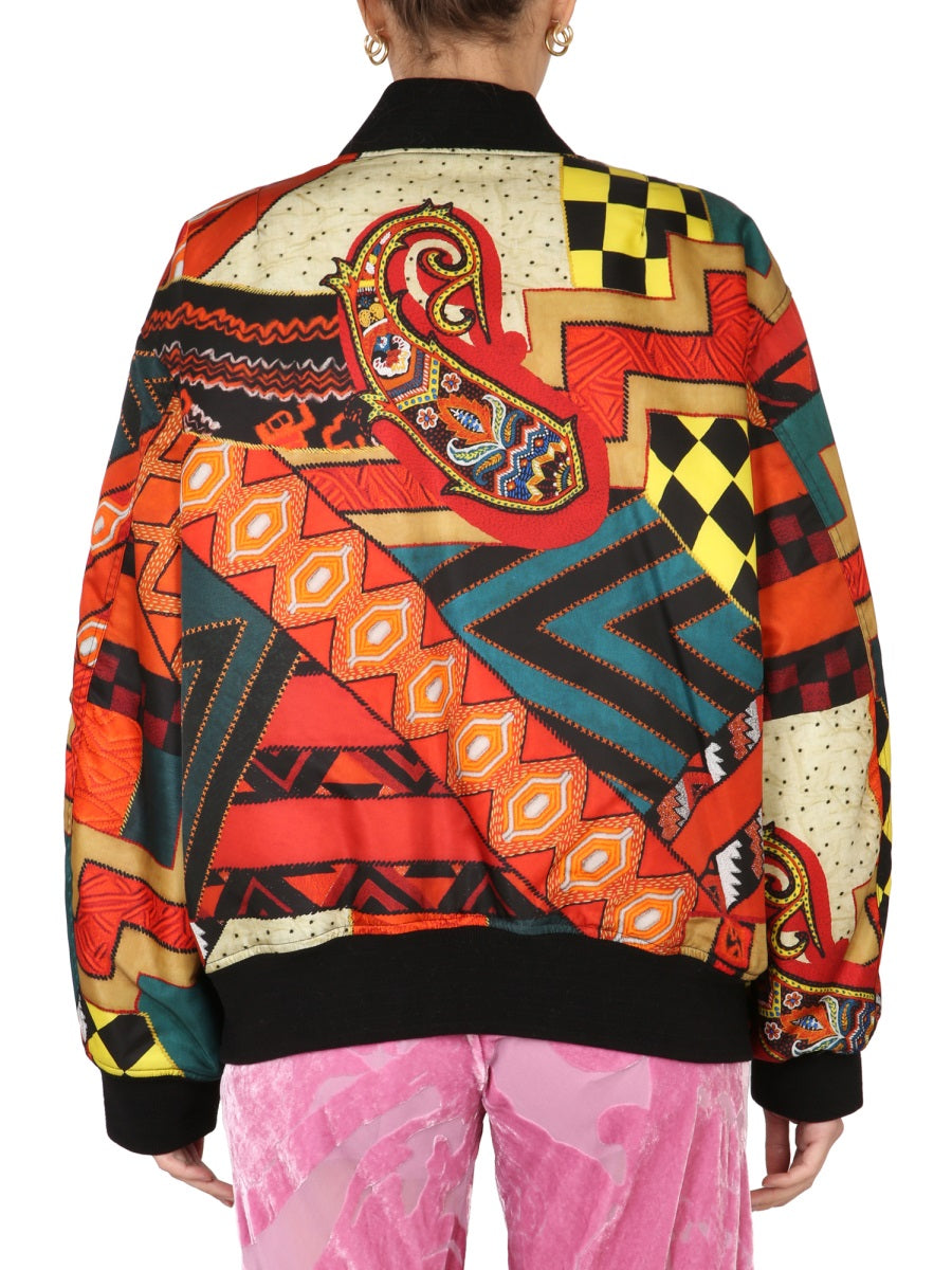 Etro Women Patchwork Bomber Jacket