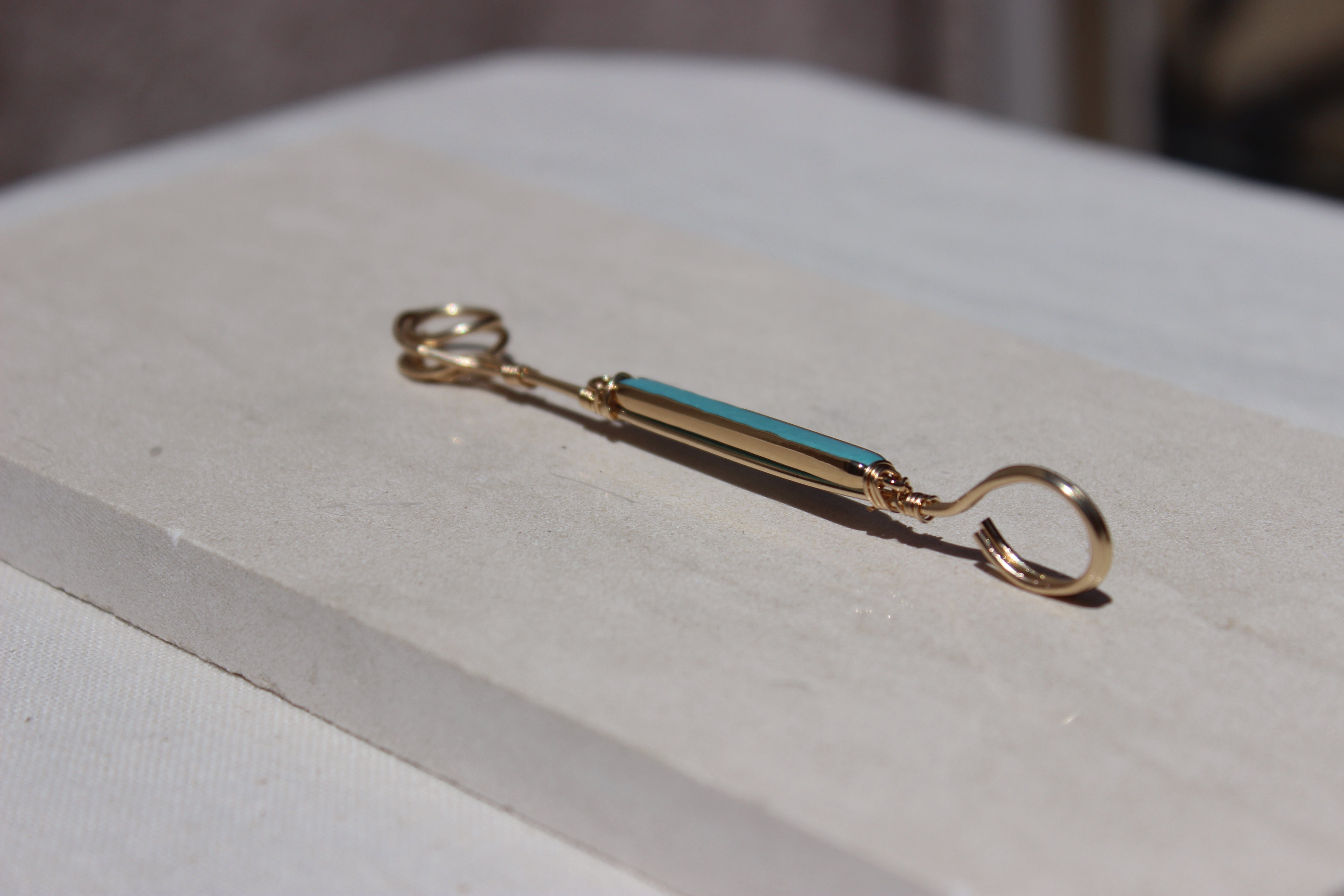 The Turquoise Bar Joint Holder by Toasted Jewelry
