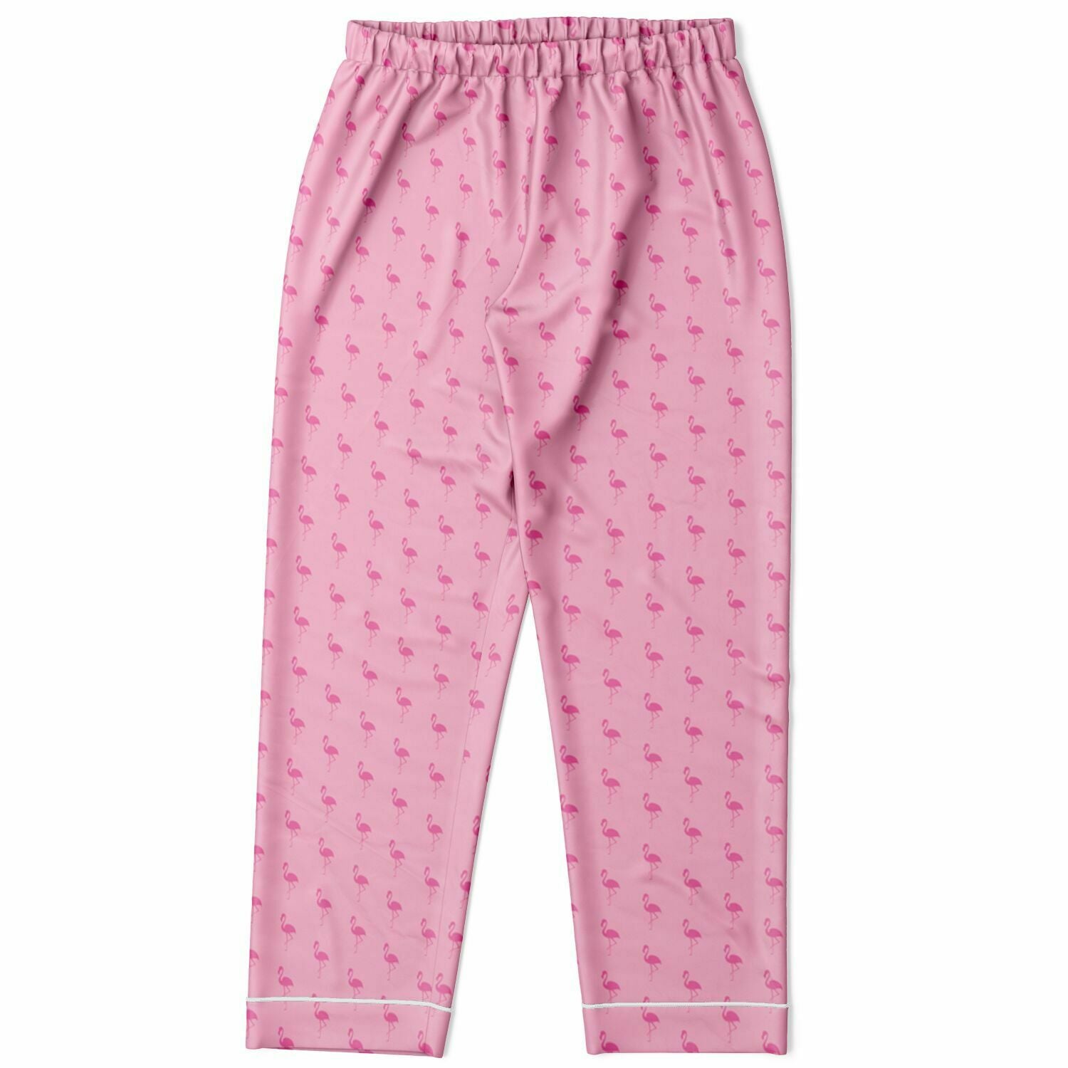Simple Pink Flamingo Satin Pajamas