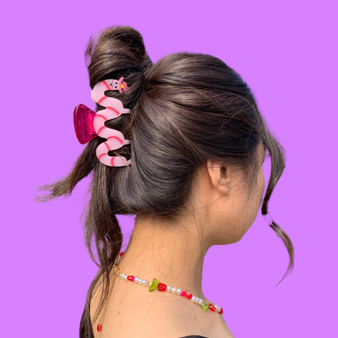 Cowboy Worm Acetate Hair Claw