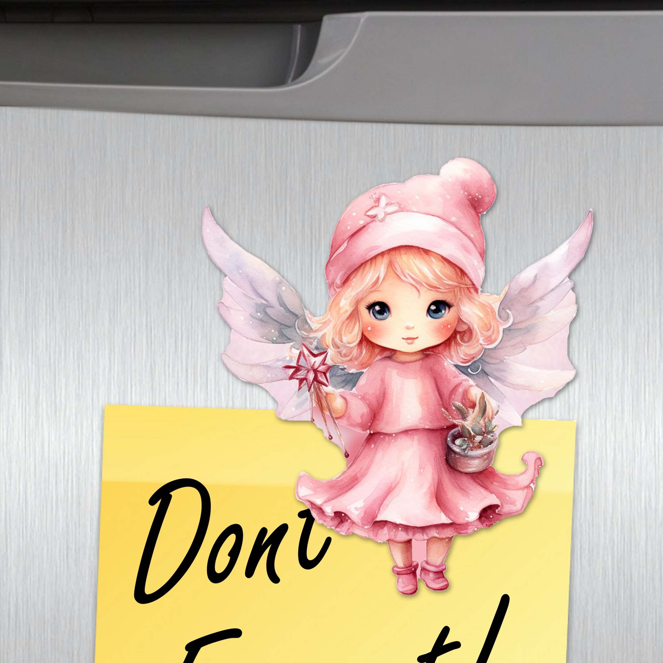 Colorful Fairies Decorative Wooden Magnets Set of 6 by G. Debrekht - Love Family Decor - 8090006G-S6
