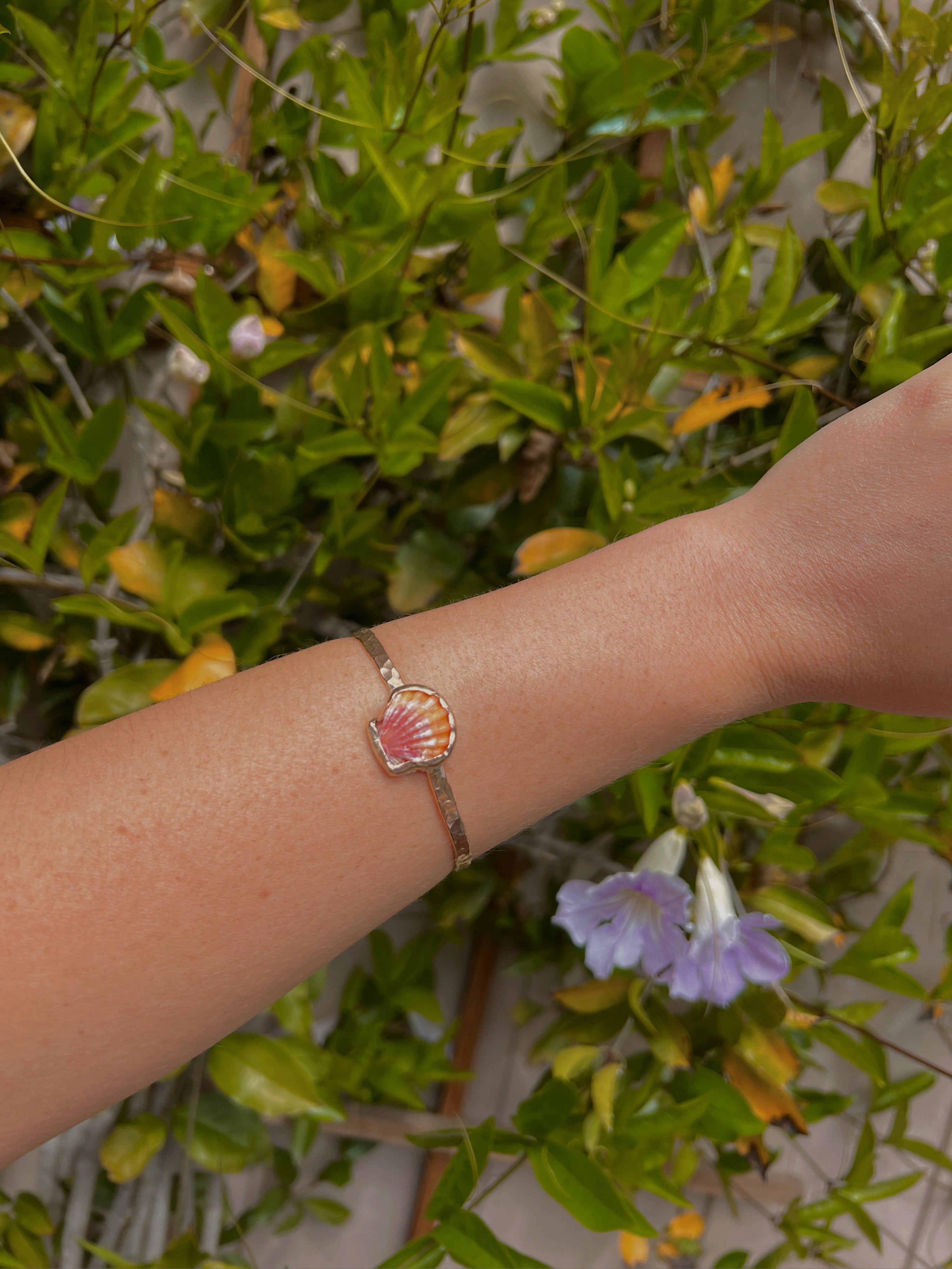 Hawaiian Sunrise Shell Bangle by Toasted Jewelry