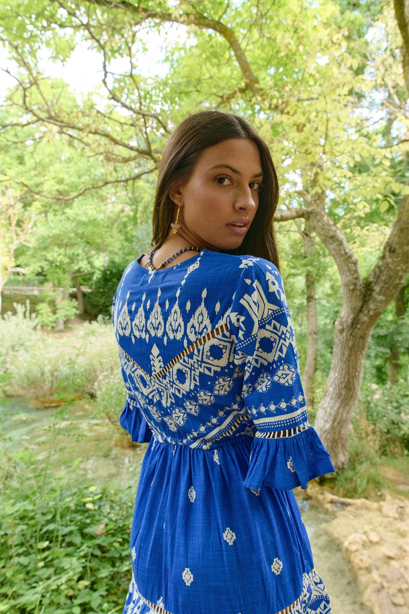 GREECE BLUE SHORT DRESS