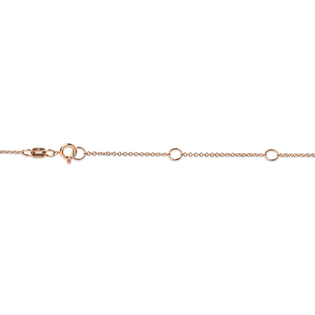 10K Rose Gold 1/3 Carat Round Brilliant-Cut Diamond Modern Bezel-Set Solitaire 16"-18" Pendant Necklace (H-I Color, SI2-I1 Clarity)