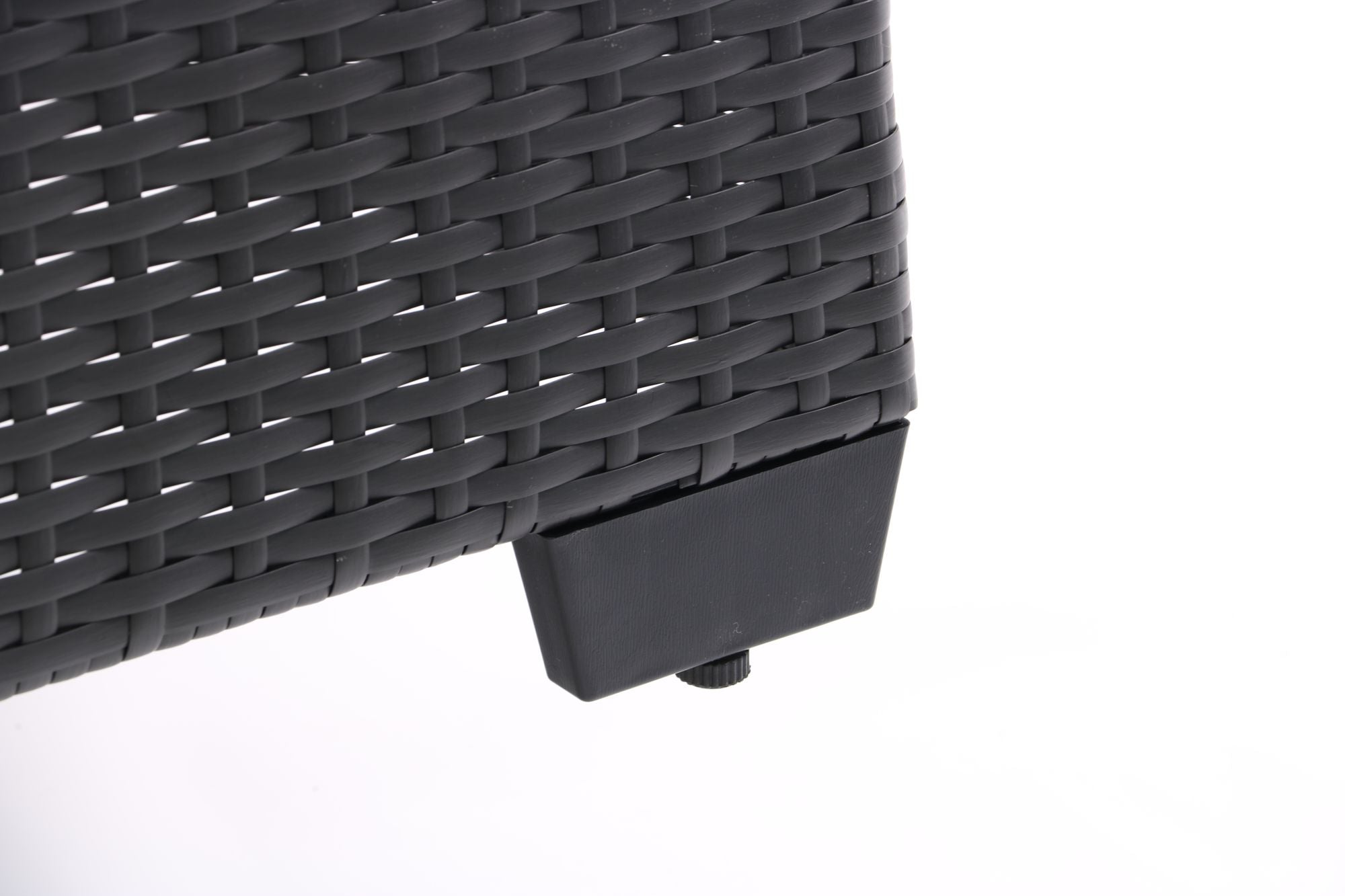 7 Pieces Outdoor Patio Furniture Set,Sectional Conversation Sofa Of Corner Chairs,Ottomans And Glass Top Table,All Weather PE Rattan and Steel Frame With Removable Cushions