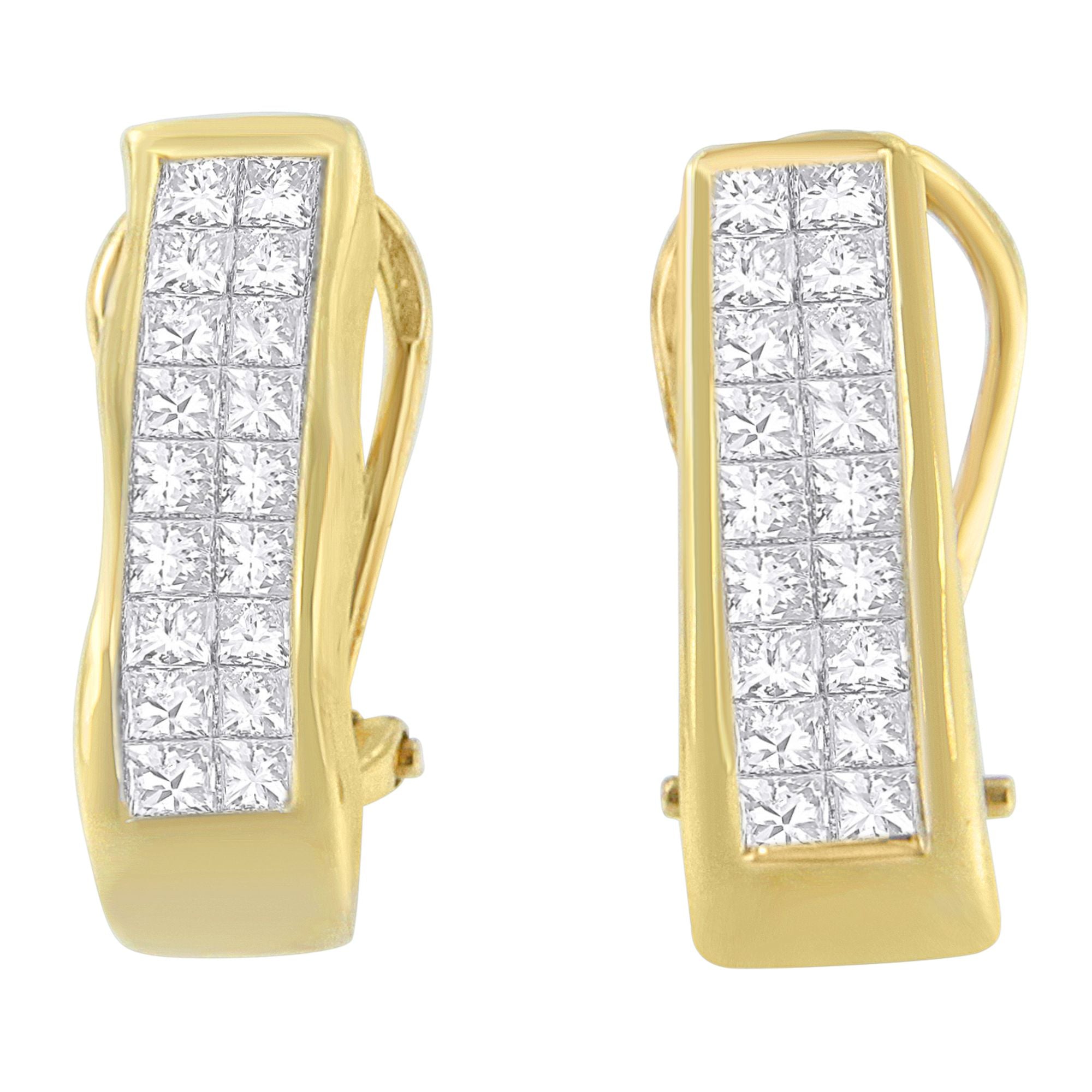 14K Yellow Gold 1 Cttw Diamond Stud Earrings (G-H, Vs1-Vs2)