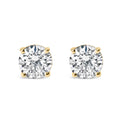 14K White Gold 3.0 Cttw Lab Grown Diamond Solitaire Stud Earrings