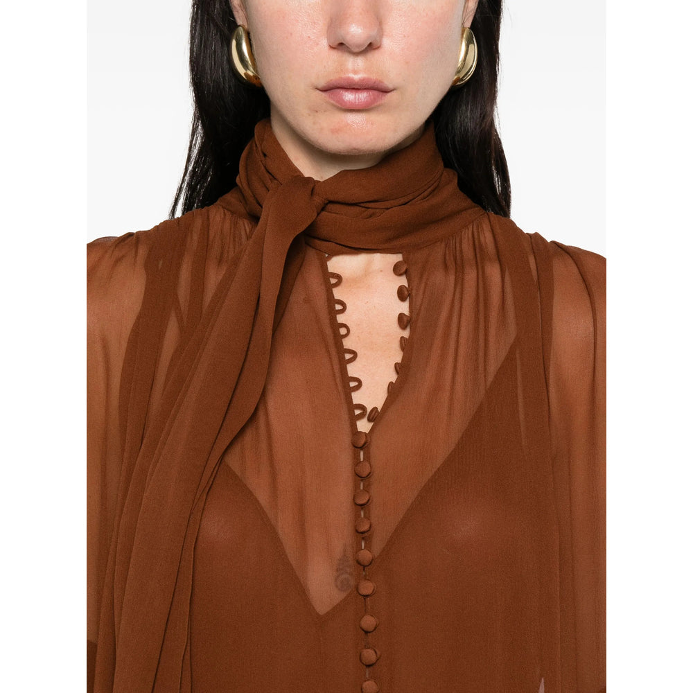 Saint Laurent Brown Dresses - Day Dresses Women