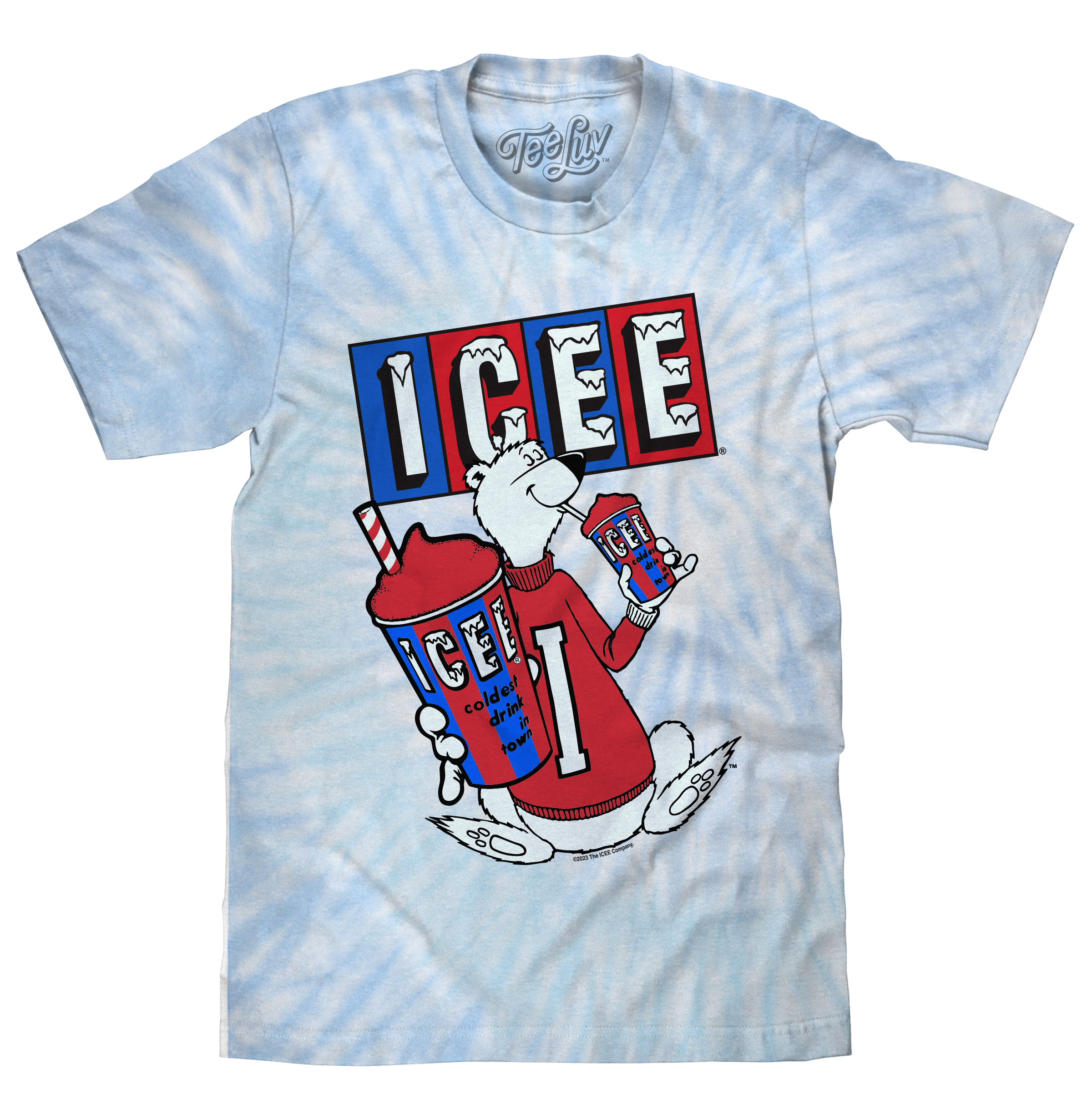 ICEE Polar Bear Tie Dye T-Shirt - Blue and Purple Tie Dye