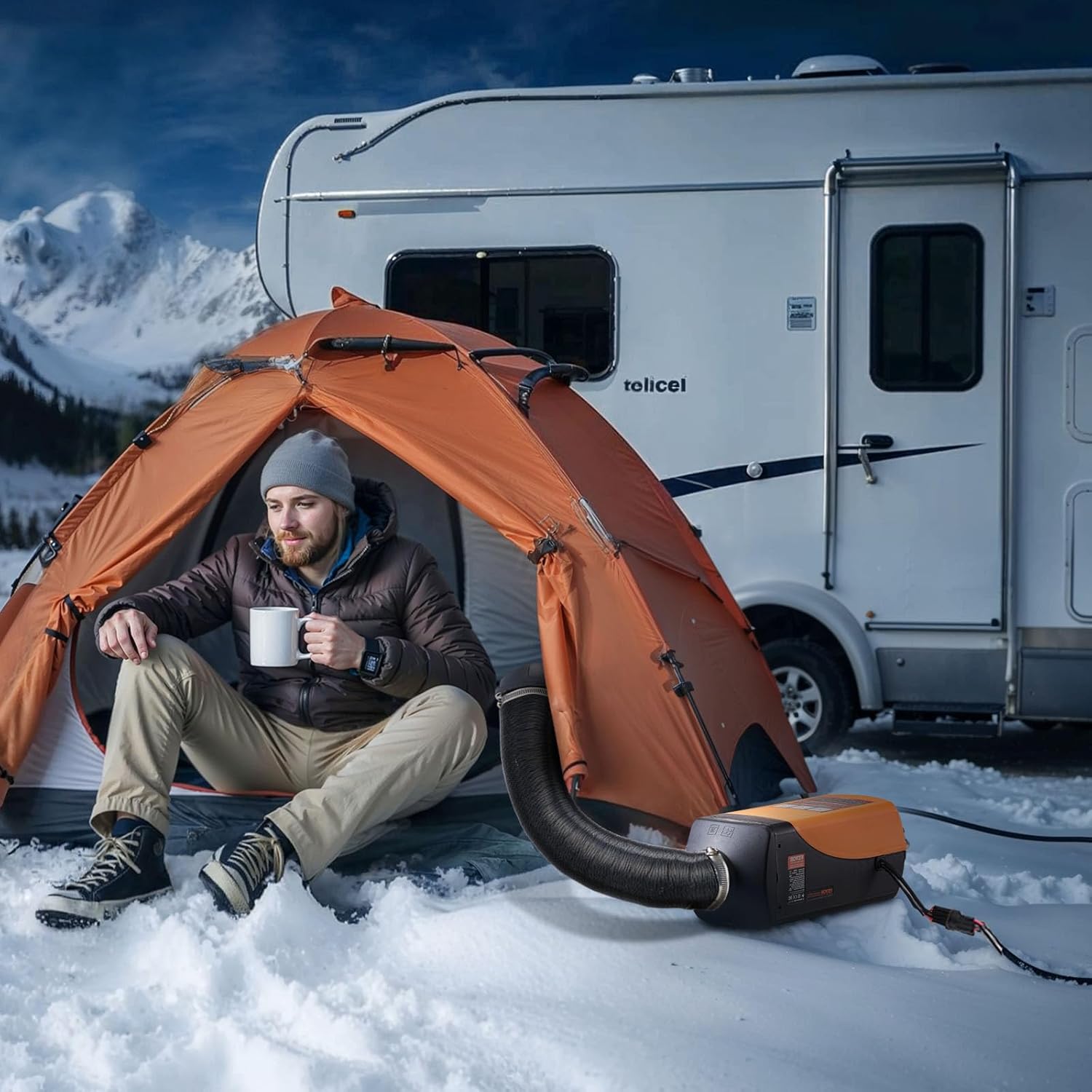 VEVOR 8KW Diesel Heater, DC12-24V, Fast Heating Diesel Air Heater, with Remote Control and Color Digital Display, 10L Fuel Tank, Low Noise, Voice Announcement, for RV, Truck, Boat and Trailer